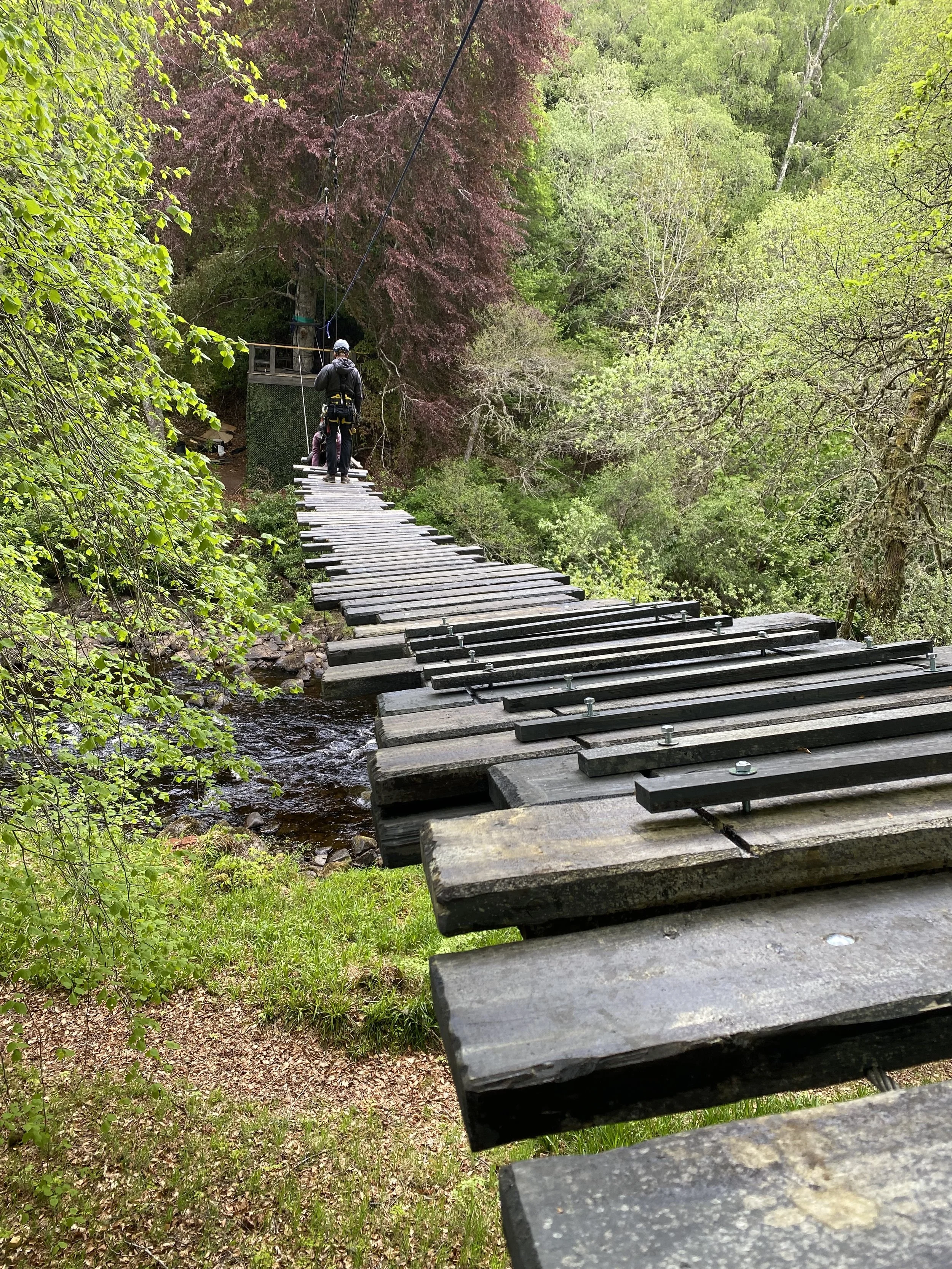 high ropes courses based in leeds West Yorkshire wire rope playground installation adventure course leeds assault courses biplane go ape outdoor adventure Hangfast Entre prises south west play climbing wall tru blu clip and climb truss installation 