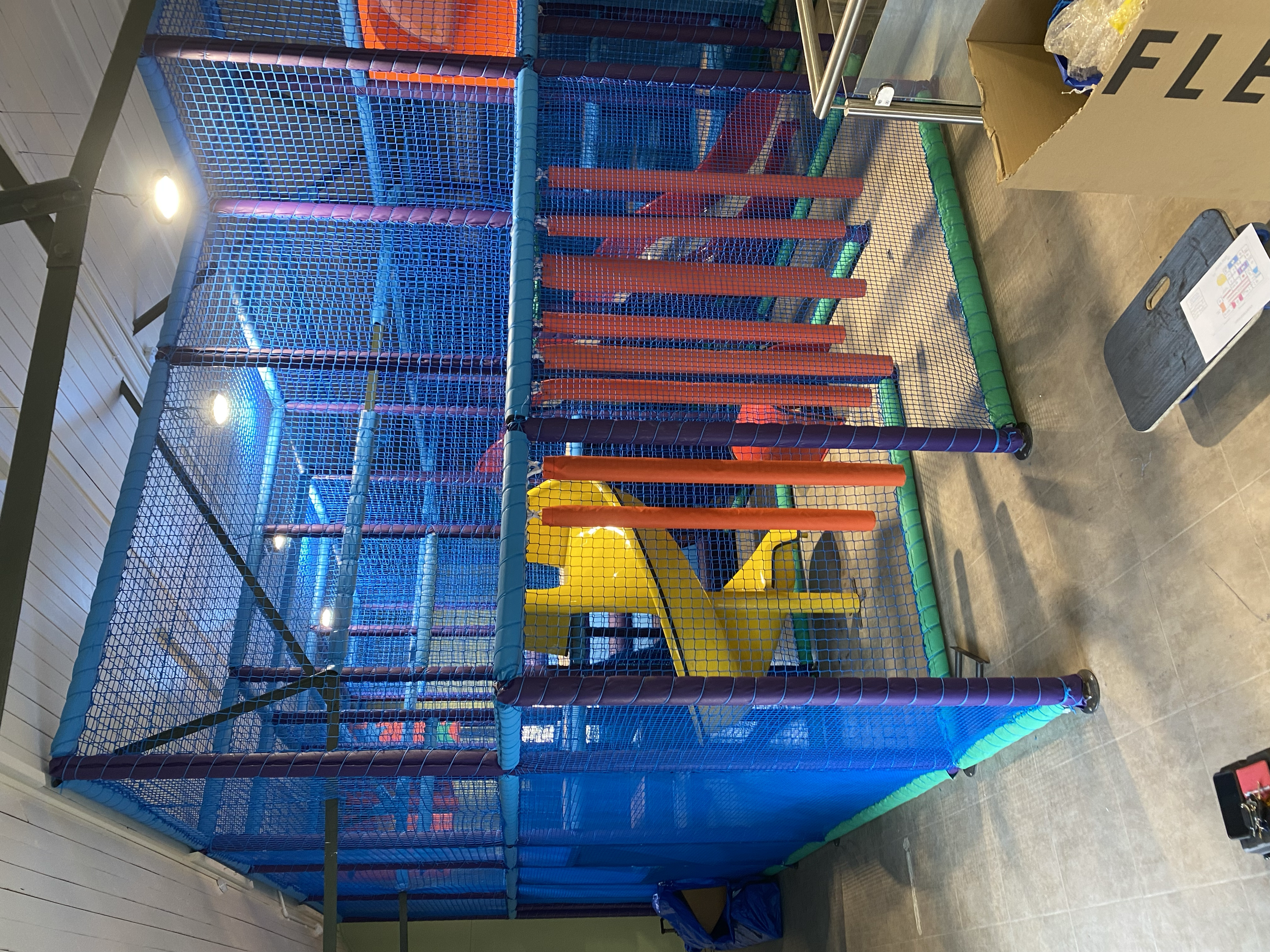 soft play installation maintenance Yorkshire Bradford leeds netting net tightening nat makers rope bridge installation climbing frame 