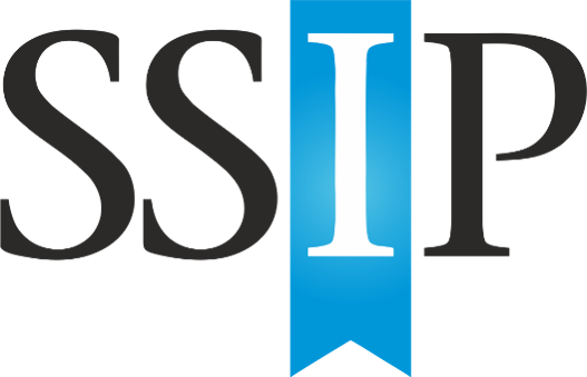 Design featuring the letters 'SS' in black with a blue vertical stripe in the middle with a Roman numeral II in white.
