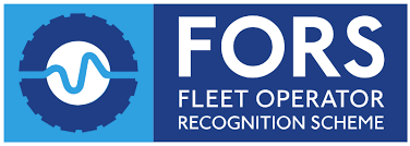FORS Fleet Operator Recognition Scheme logo with blue gear and wave symbols