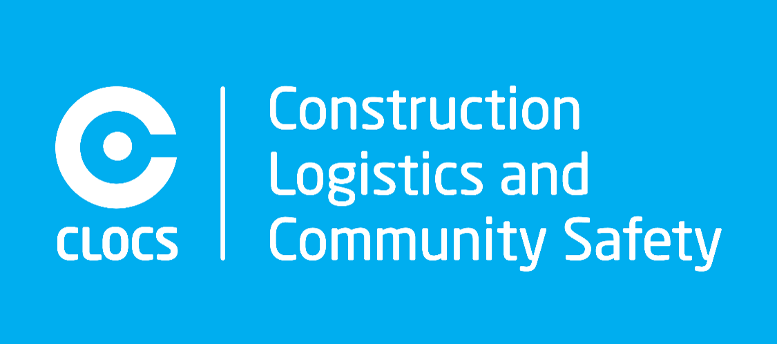 Blue background with white logo and text reading 'C LOCS' and 'Construction Logistics and Community Safety'.