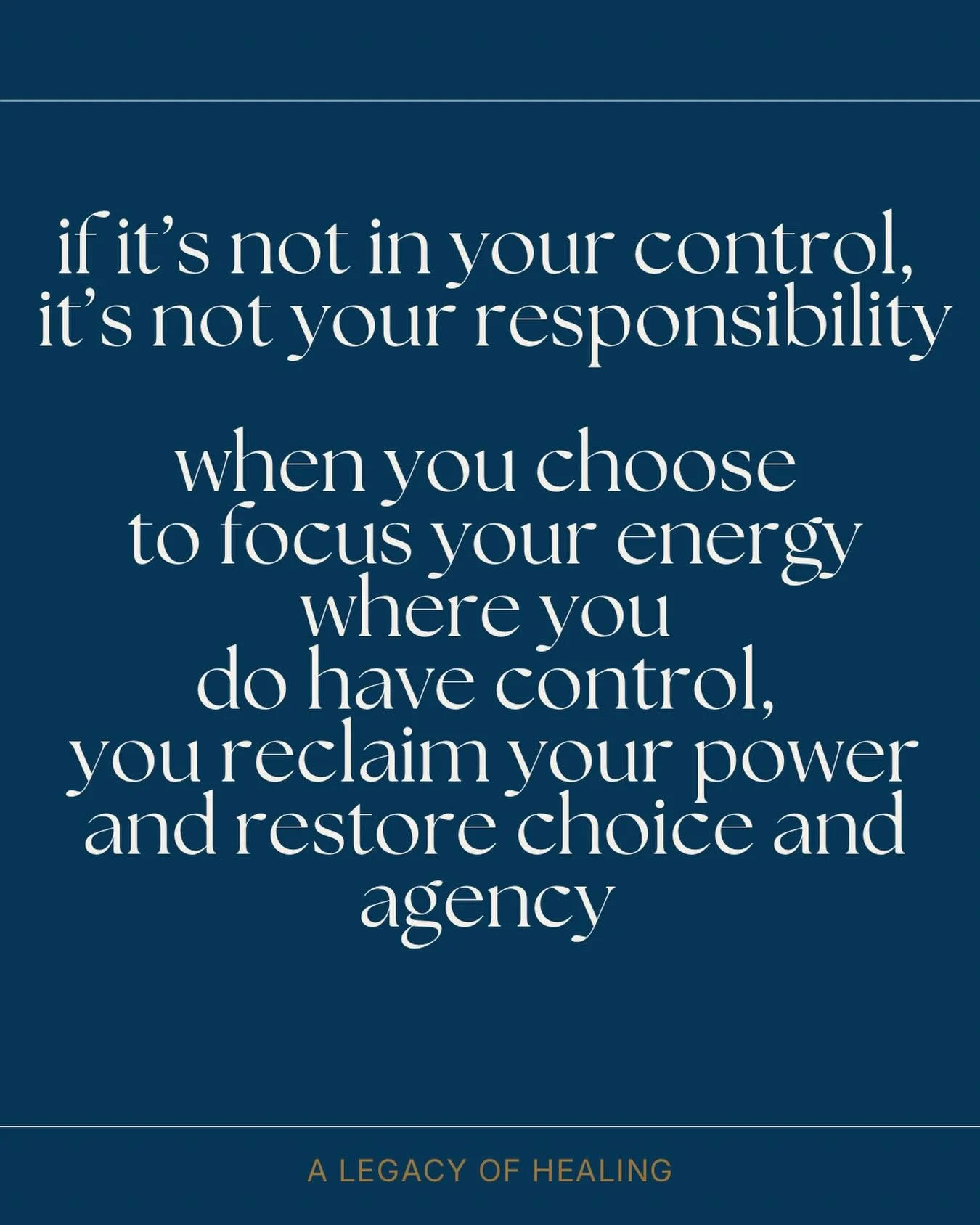 Your energy is precious. 

Spending it trying to change things that aren&rsquo;t yours to change &mdash; like other people&rsquo;s emotions or how people perceive you &mdash; is quicksand. And most people don&rsquo;t even realize they&rsquo;re doing 