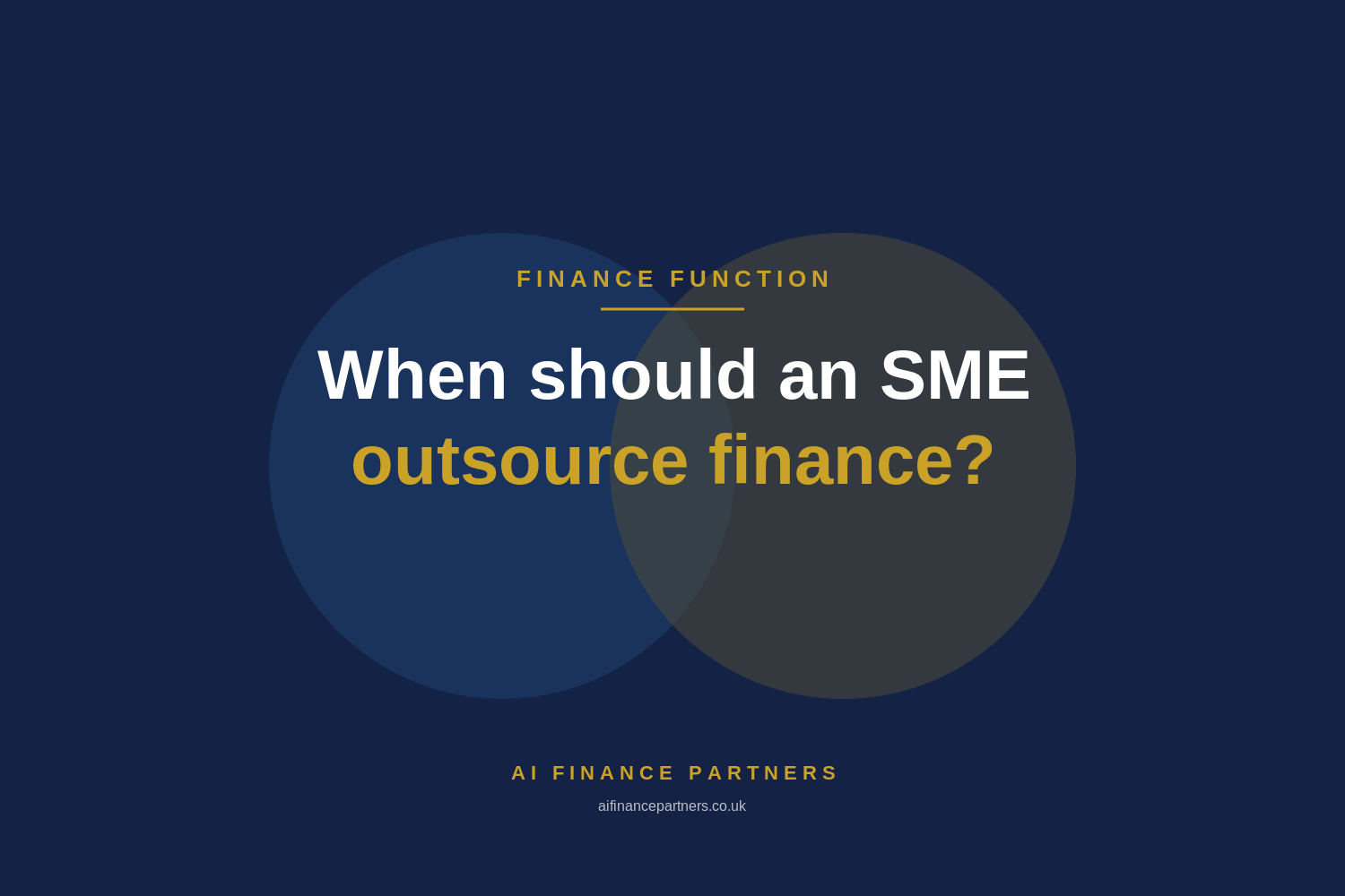 When Should an SME Outsource Finance?