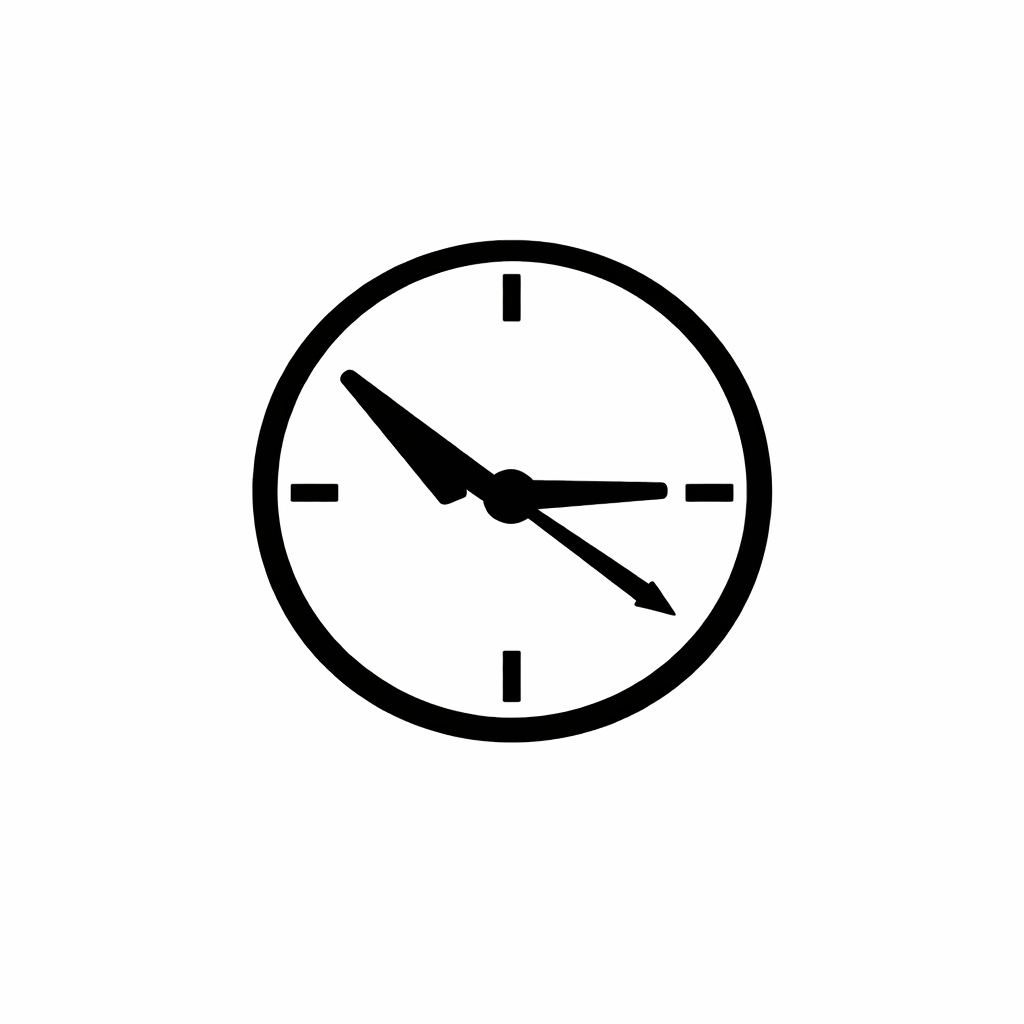 Black and white analog clock showing approximately 10:21. Time Saved by AI Finance Partners