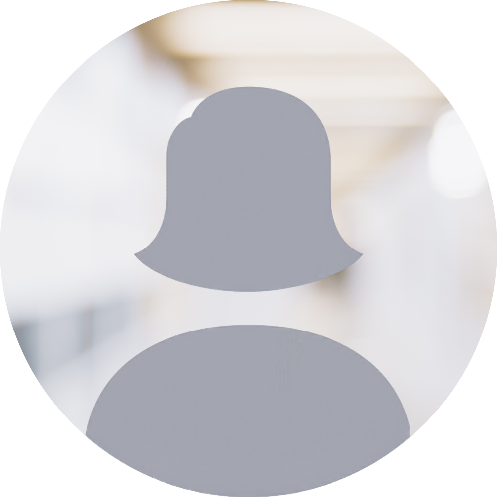 Placeholder image of a user profile icon with a gray silhouette of a person.
