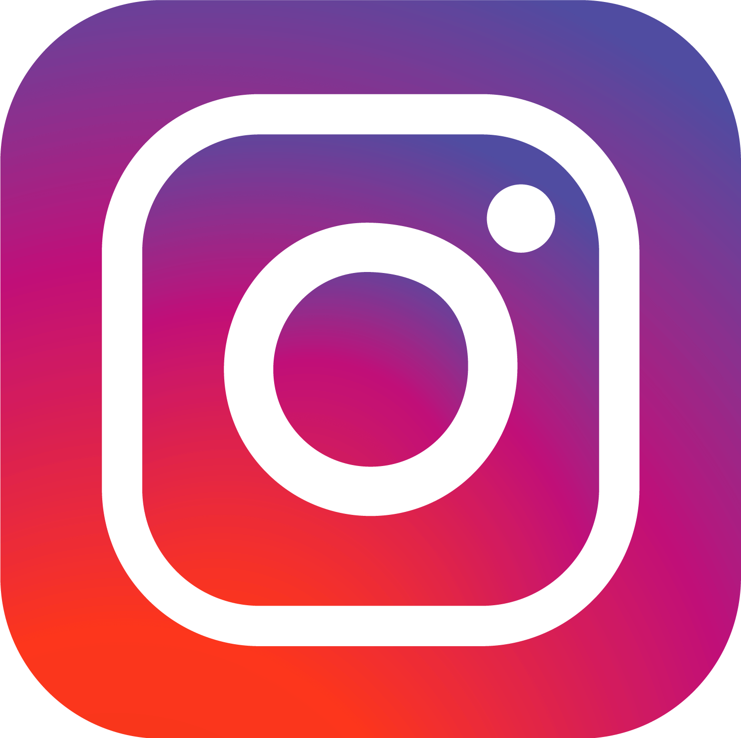 Instagram logo with a colorful background in gradient shades of purple, pink, and orange.
