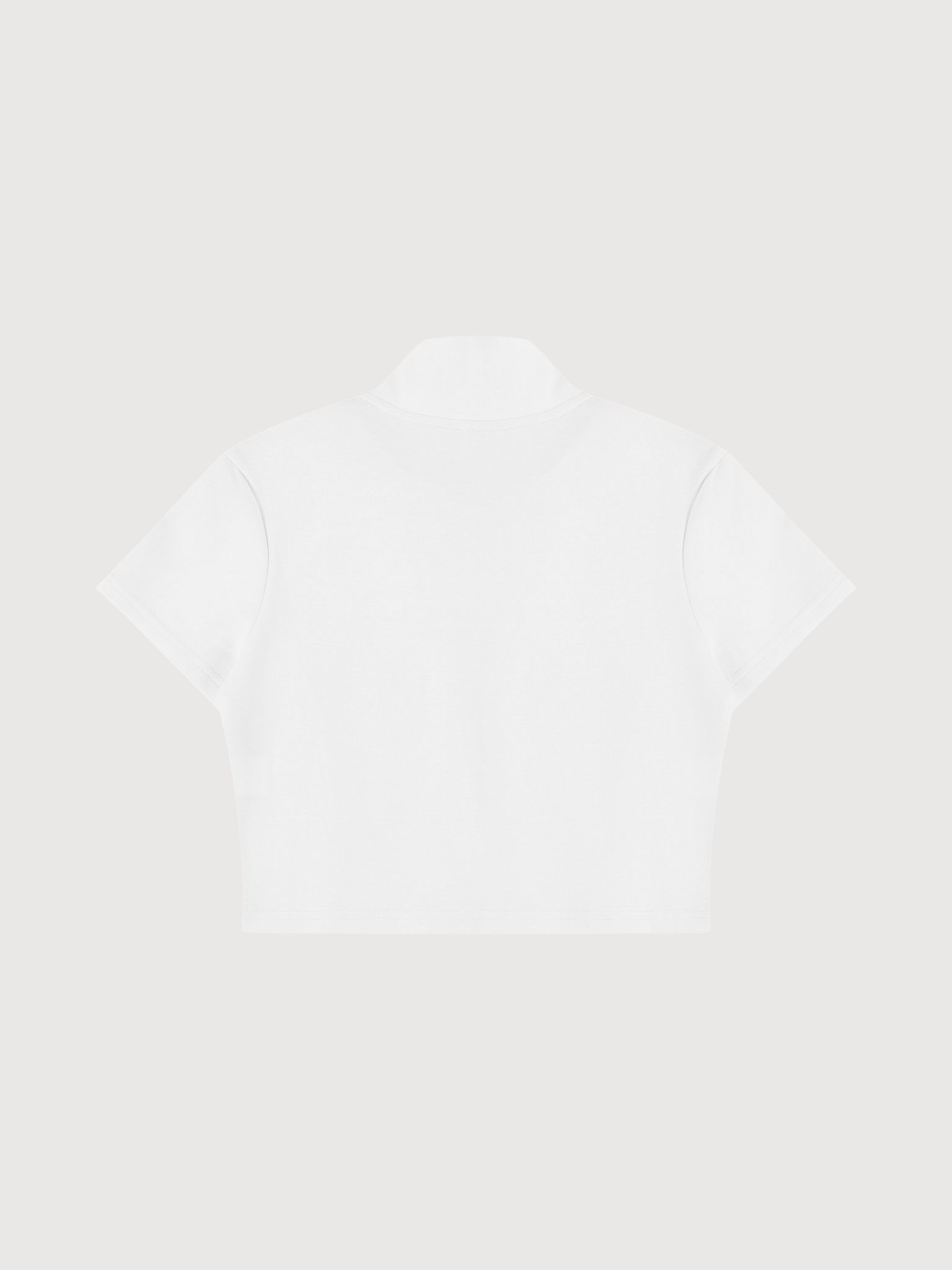 Back view of women’s pickleball zip top in porcelain with clean minimalist design
