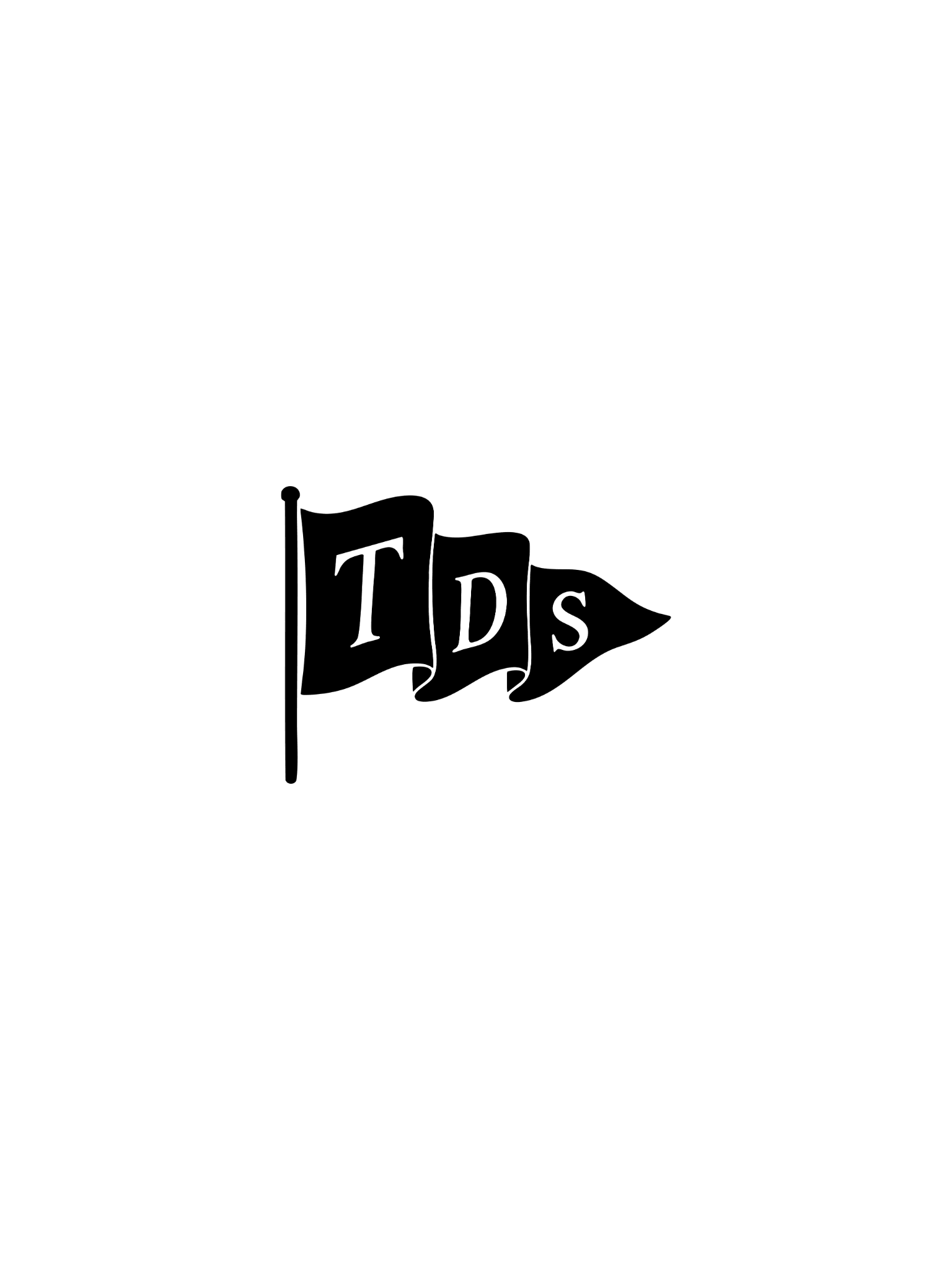 Minimal TDS flag logo black luxury pickleball brand symbol