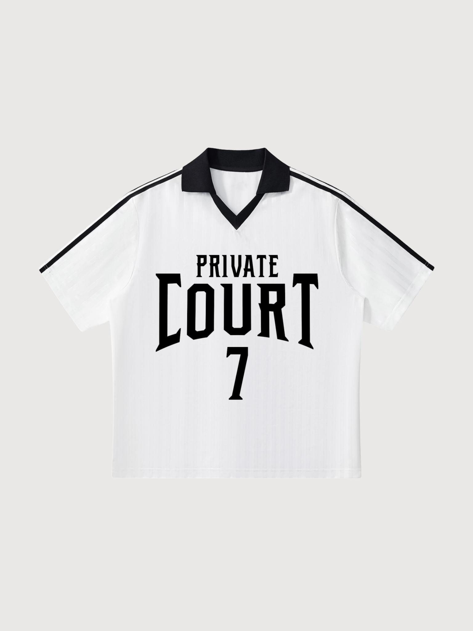 Back of white pickleball jersey with Member 7 design