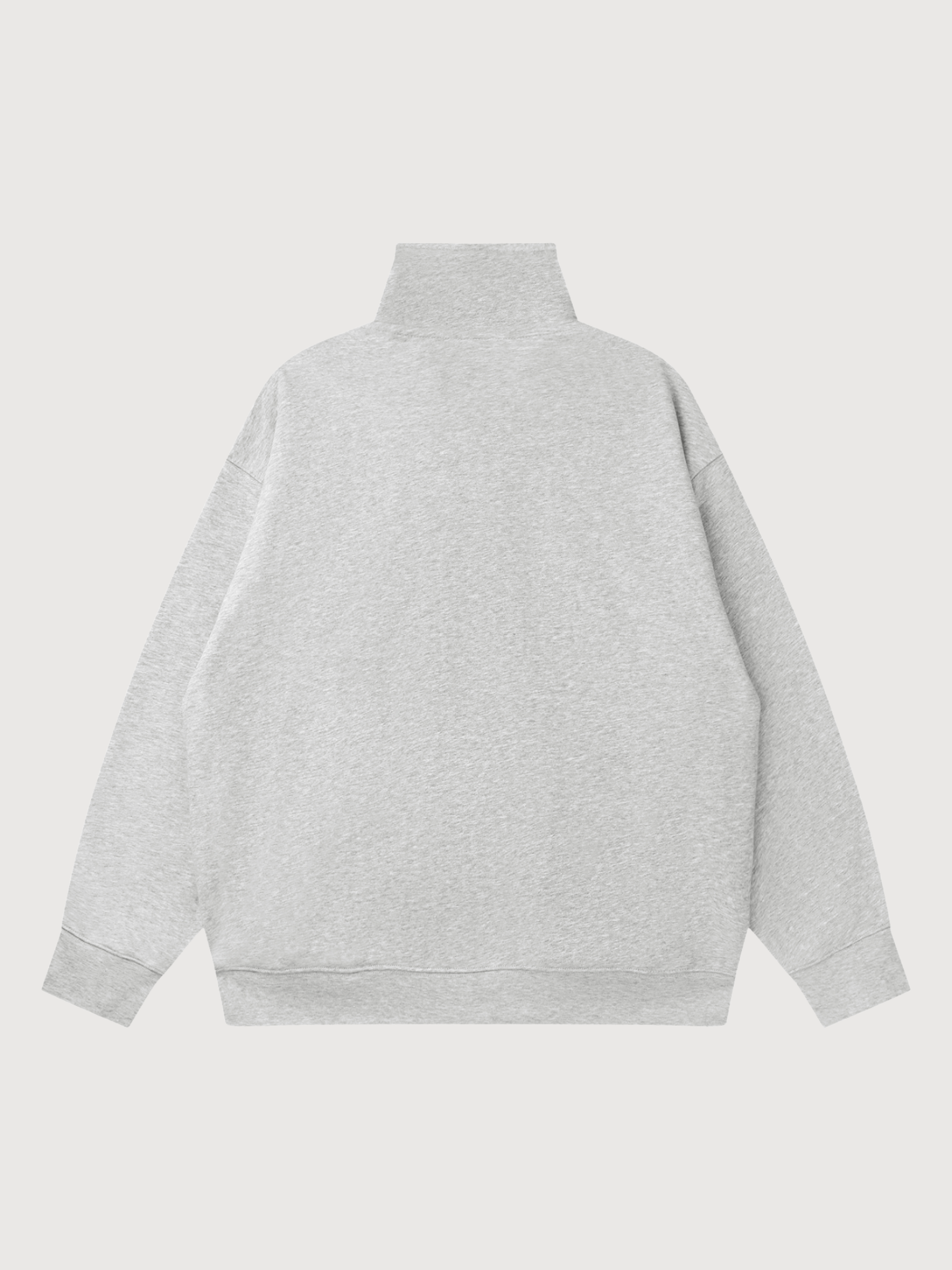 Back view of heather gray women’s luxury pickleball quarter zip pullover by The Dinking Society.