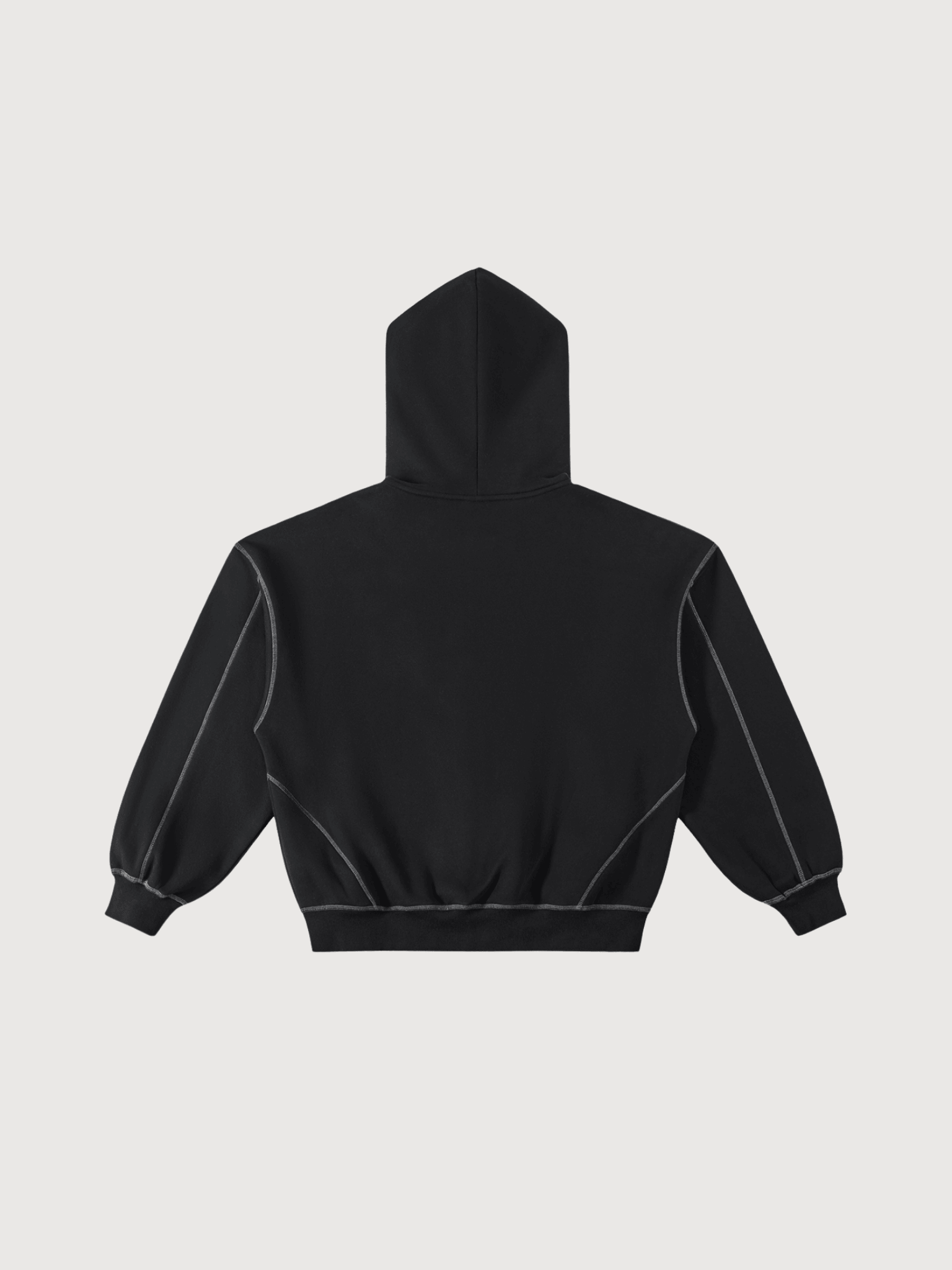 Back view of men’s black luxury pickleball hoodie by The Dinking Society with tailored fit and premium construction