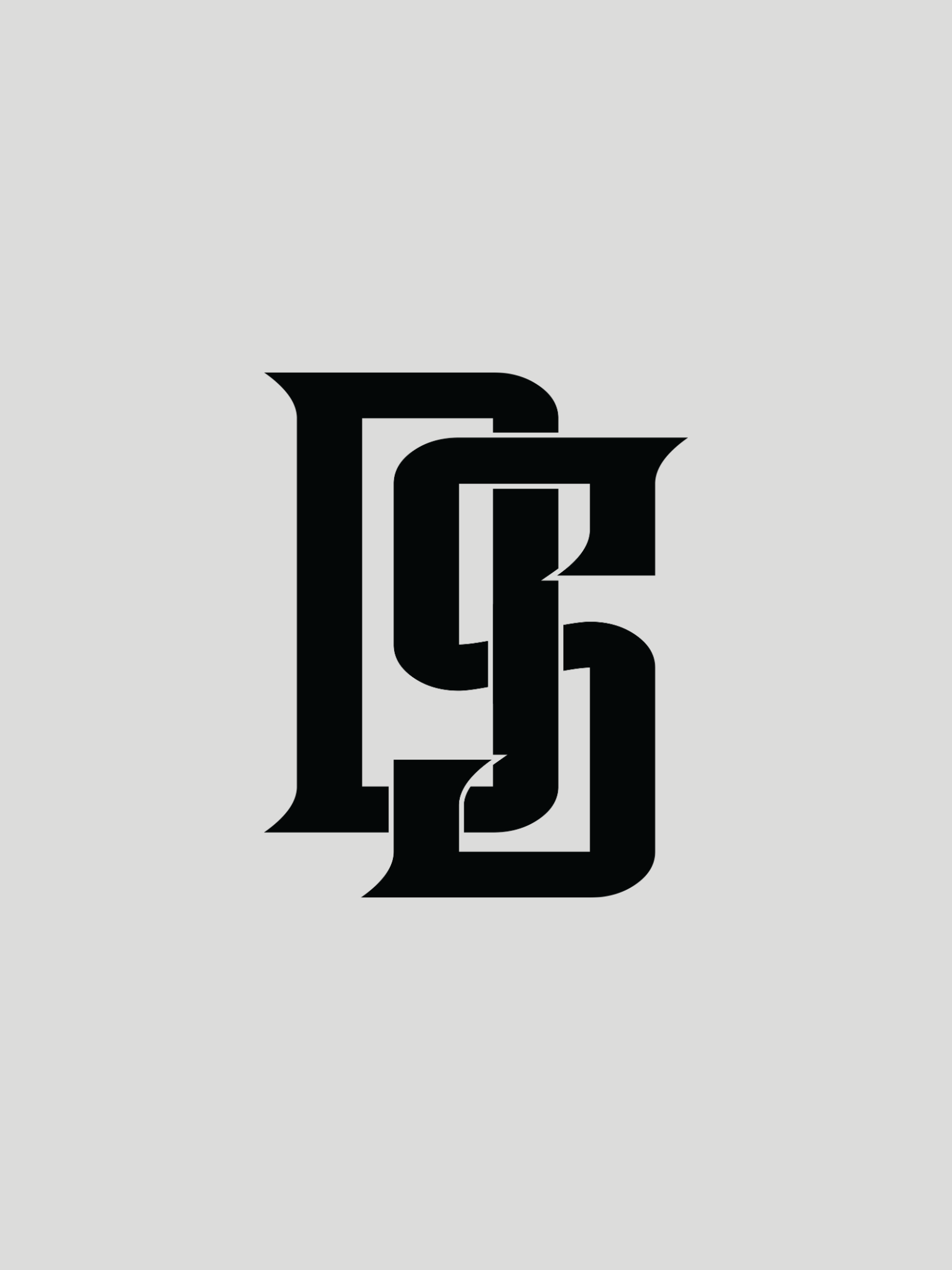 The Dinking Society black DS monogram luxury pickleball brand logo.