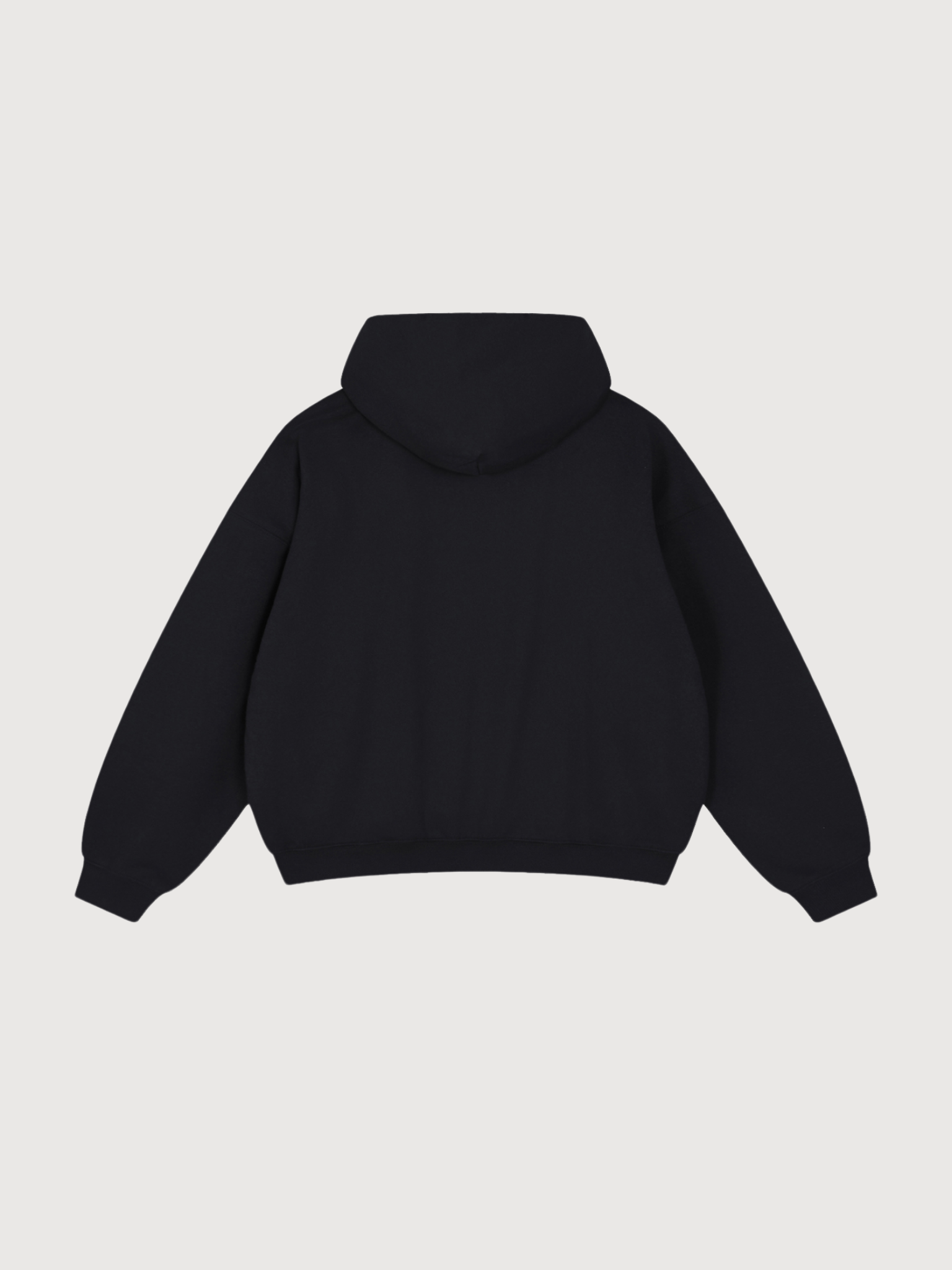 Back view of women’s luxury pickleball hoodie in caviar with clean minimal design by The Dinking Society