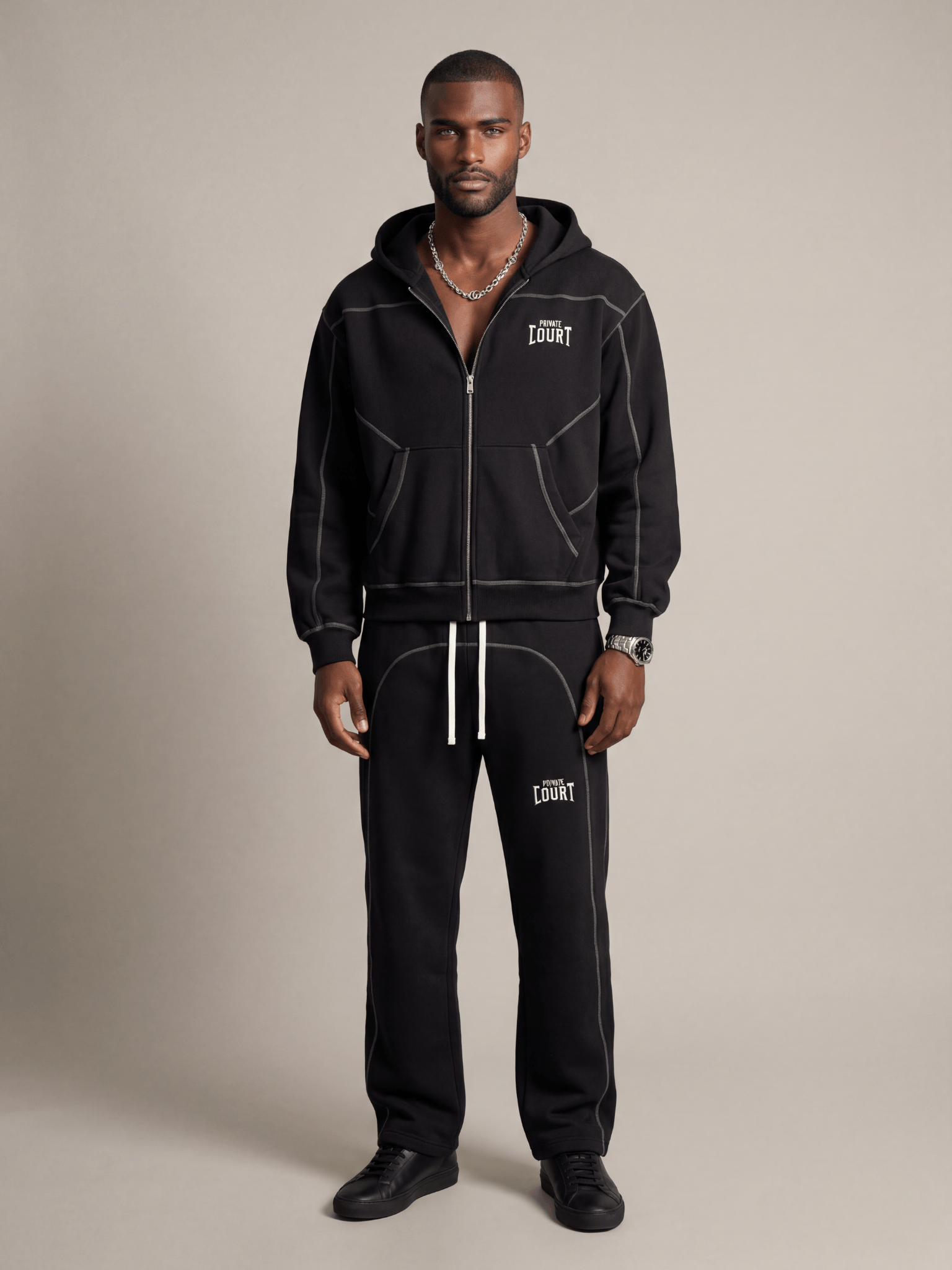 Private Court Signature Zip Hoodie