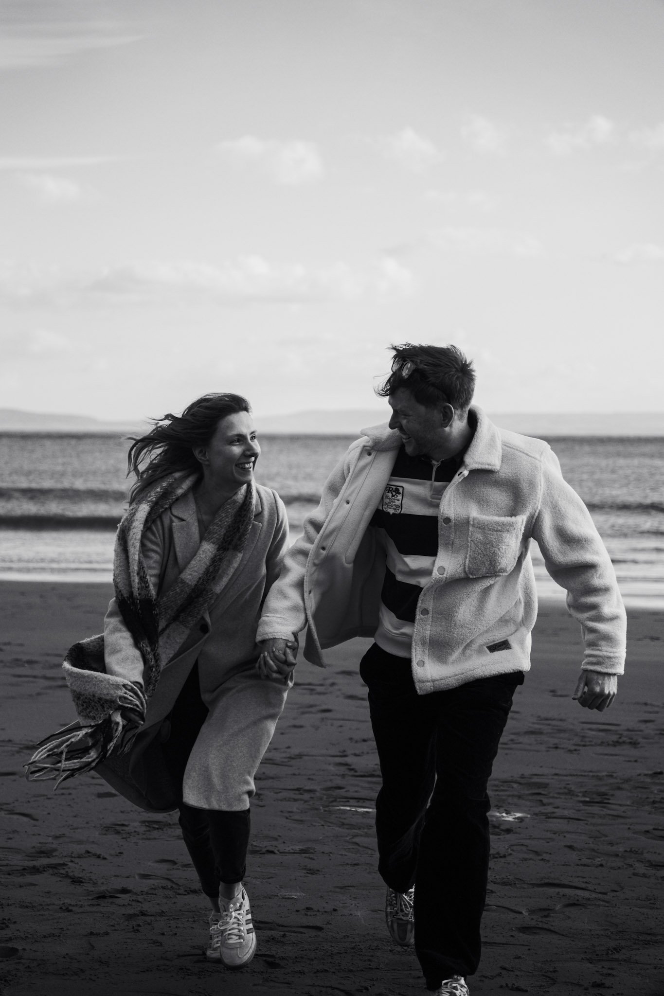Engagement shoot along the beach