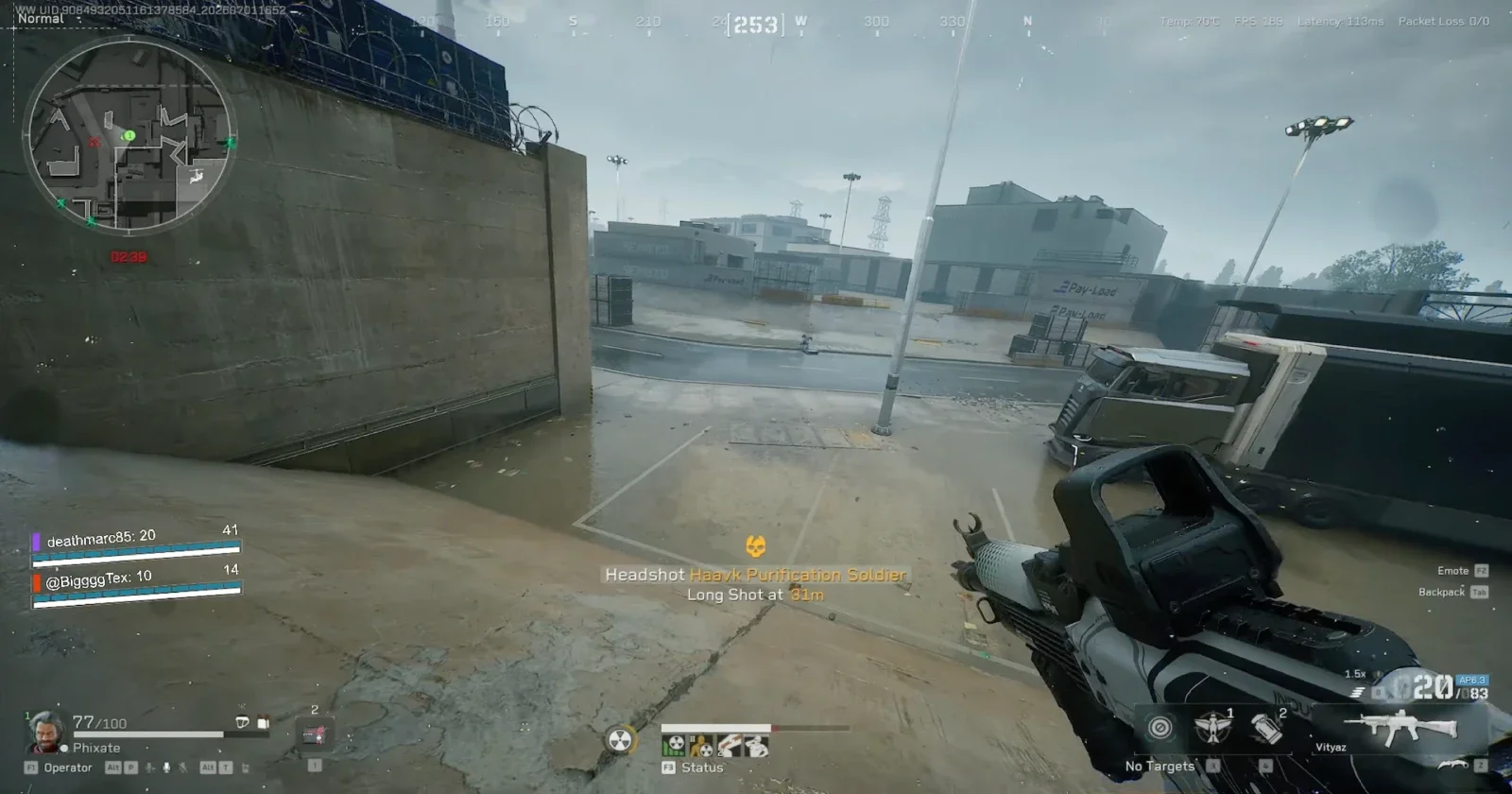 Solo player extraction via permanent X-Fill point on AZ-3 map