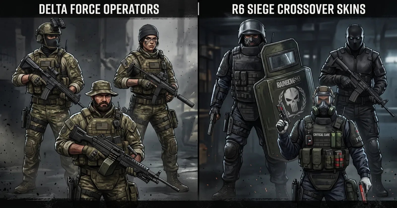 Rainbow Six Siege Delta Force collab skins