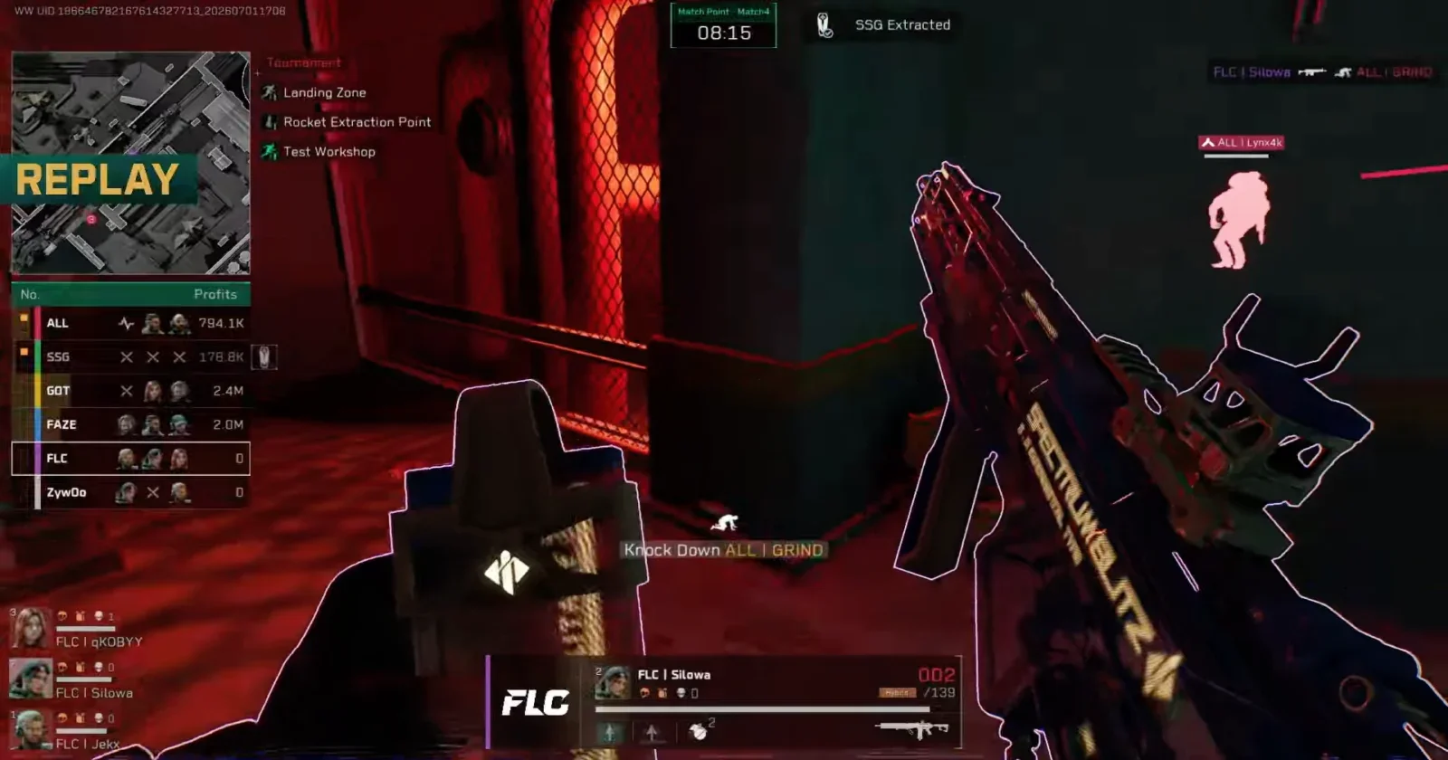 ZywOo running red-tier loadout during Delta Force Time To Rise showmatch