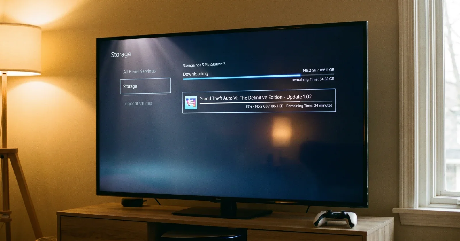 PS5 storage screen