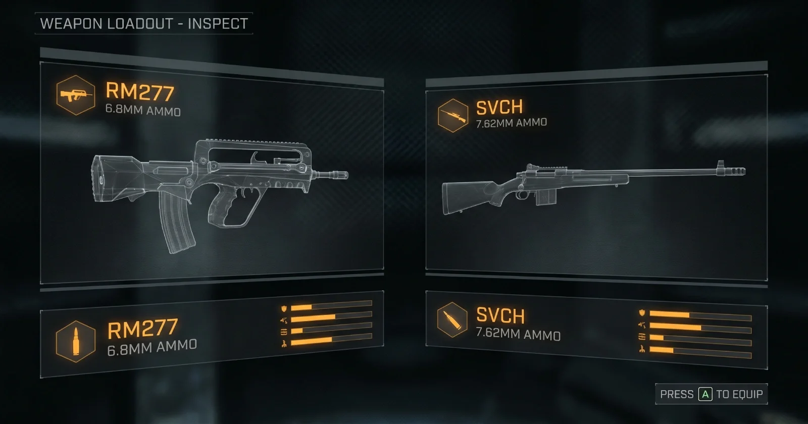 RM277 SVCH weapons