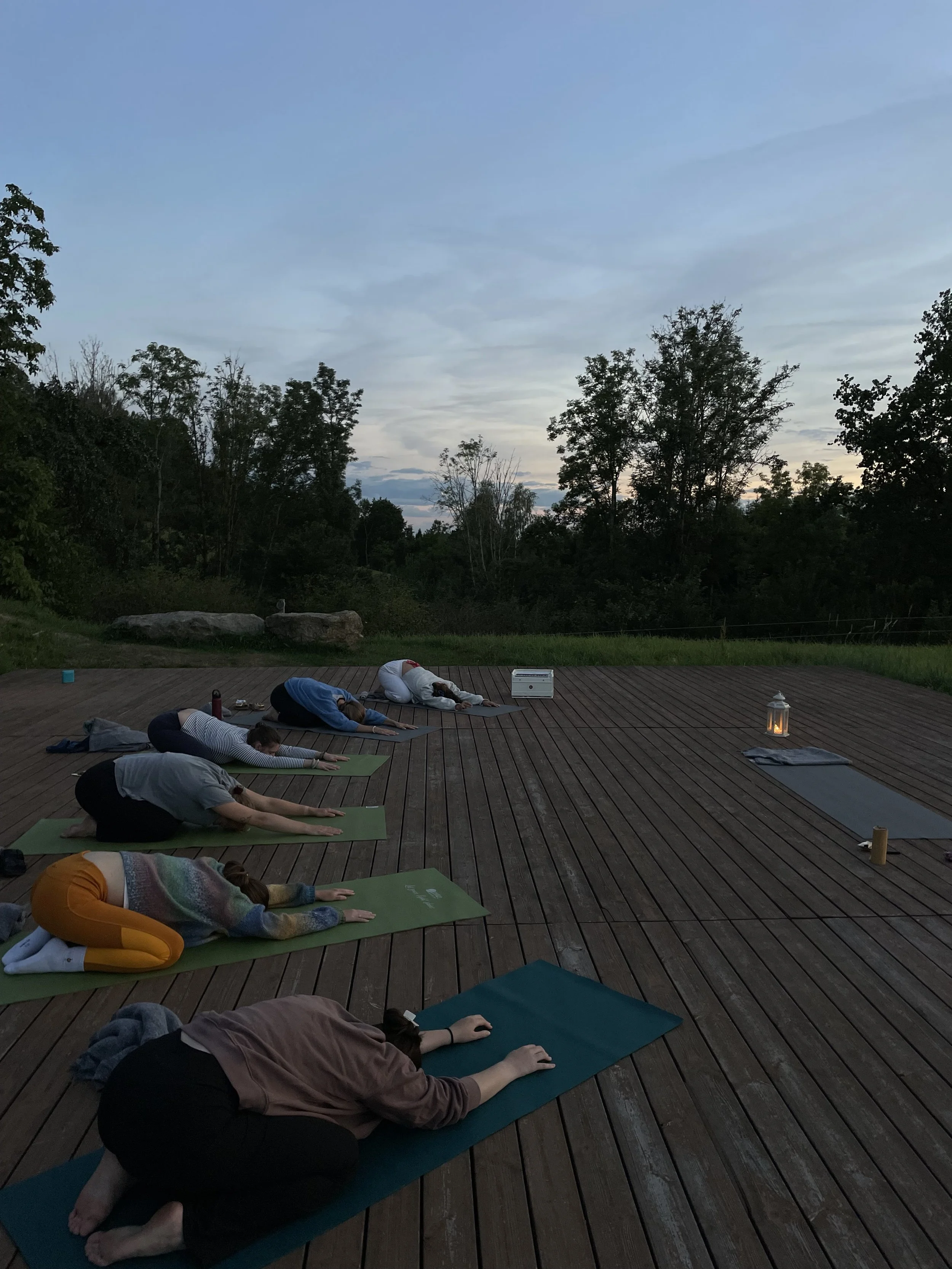 yoga practice outdoors