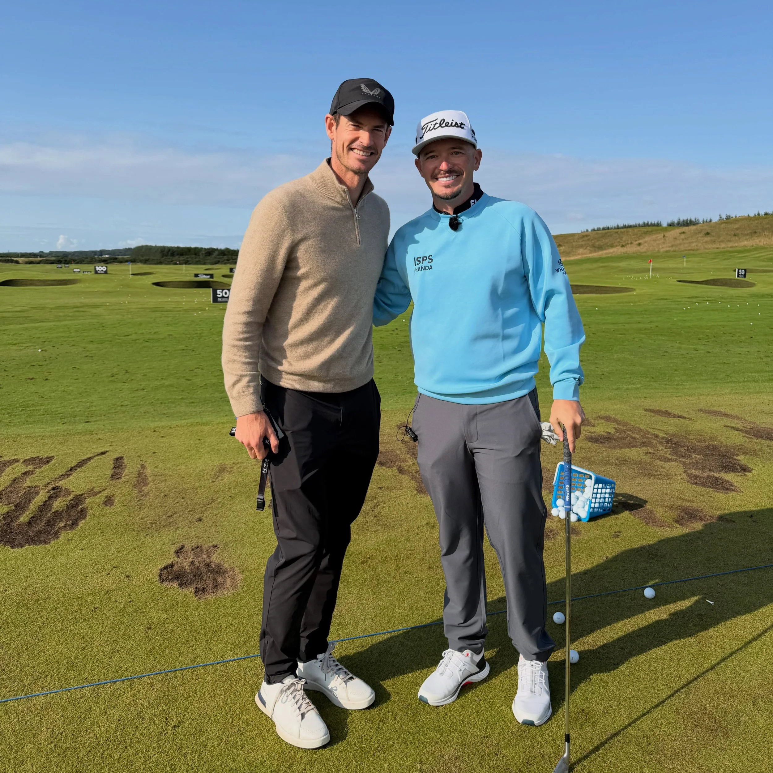 Pumped with this @andymurray 🏴󠁧󠁢󠁳󠁣󠁴󠁿💙⛳️