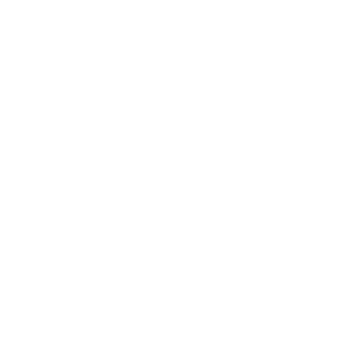Outline drawing of a woman with shoulder-length hair, with five stars below her, on a black background.