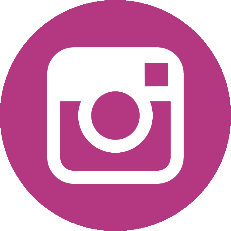 Pink circle with a white Instagram logo in the center