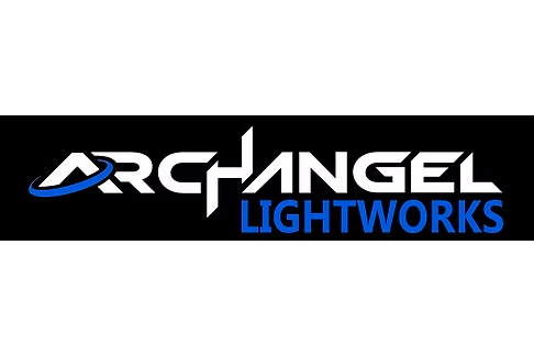 Logo of Archangel Lightworks with stylized text in white and blue on a black background.