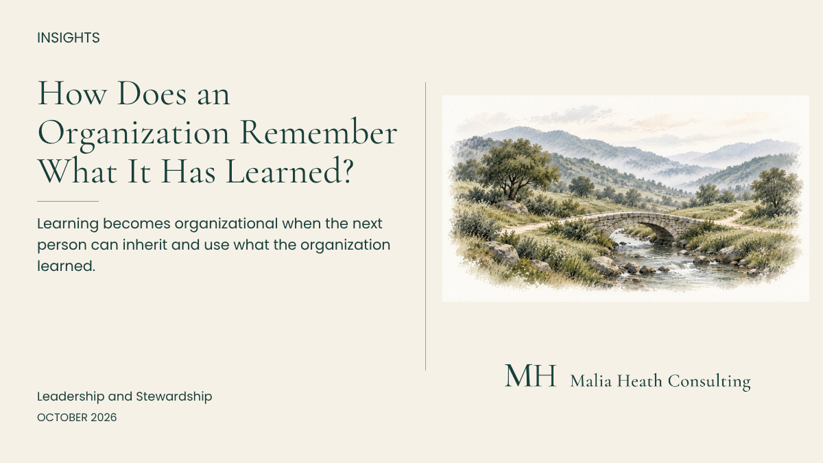 How Does an Organization Remember What It Has Learned?
