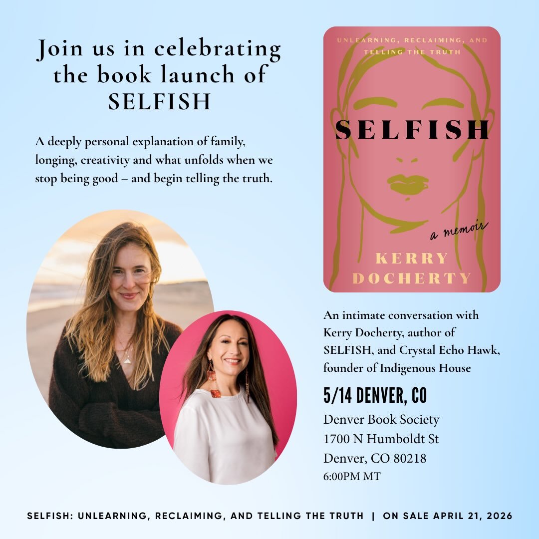 Friends! Some upcoming Selfish events 🌸

May 14th: DENVER with @crystalechohawk at @denver.book.society 6-8pm

May 21 AUSTIN with @mallarytenoretarpley at @firstlightbooks 6-8pm 

May 27th Nashville with @ruthielindsey at a private home 6-8pm 

June