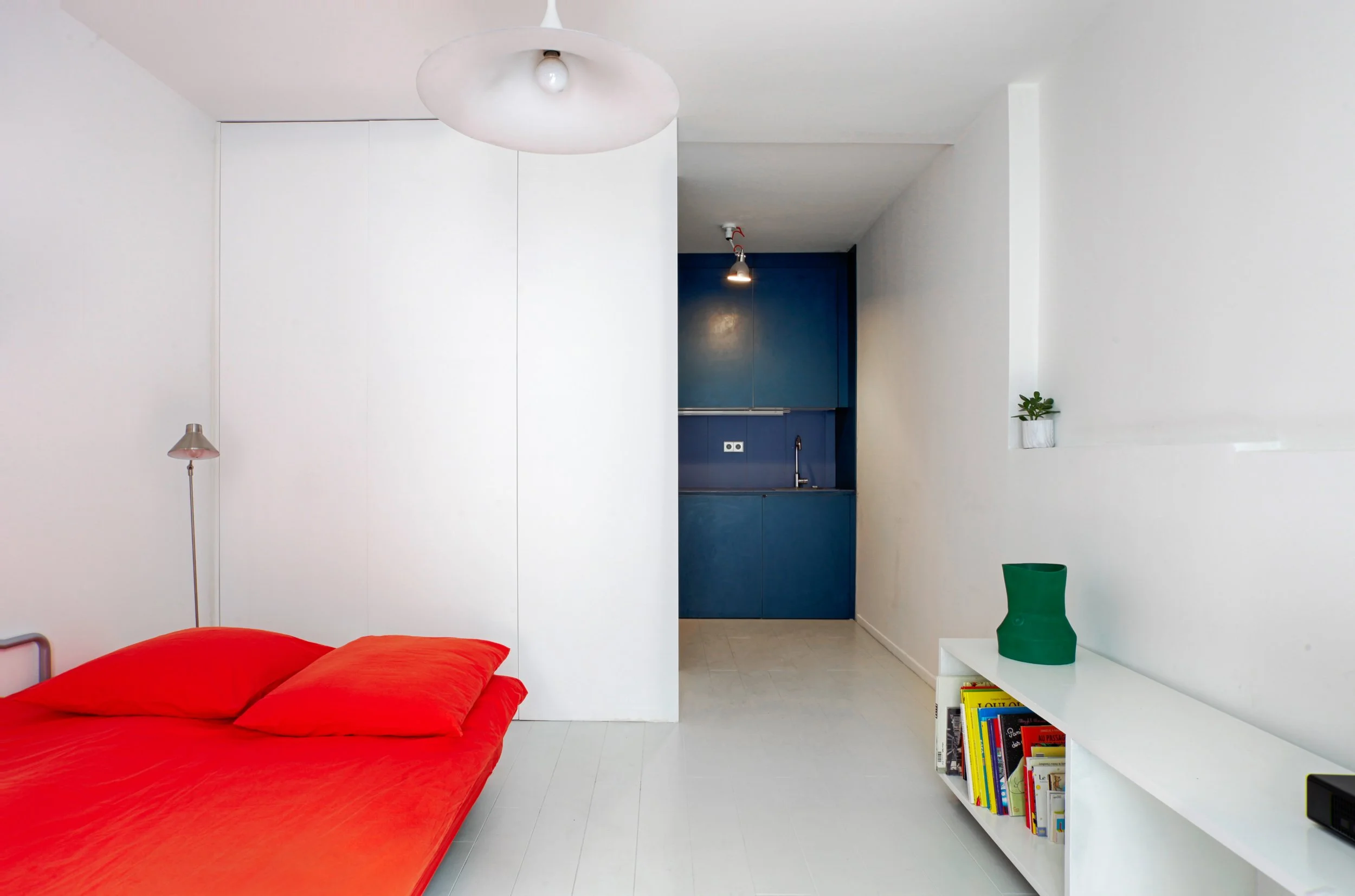 Coin nuit d'un loft en bordure du Marais