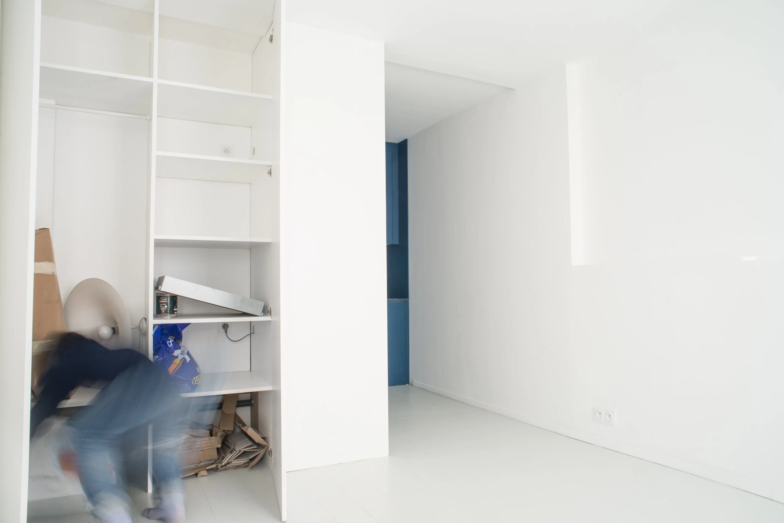 Volume de rangements d'un loft en bordure du Marais
