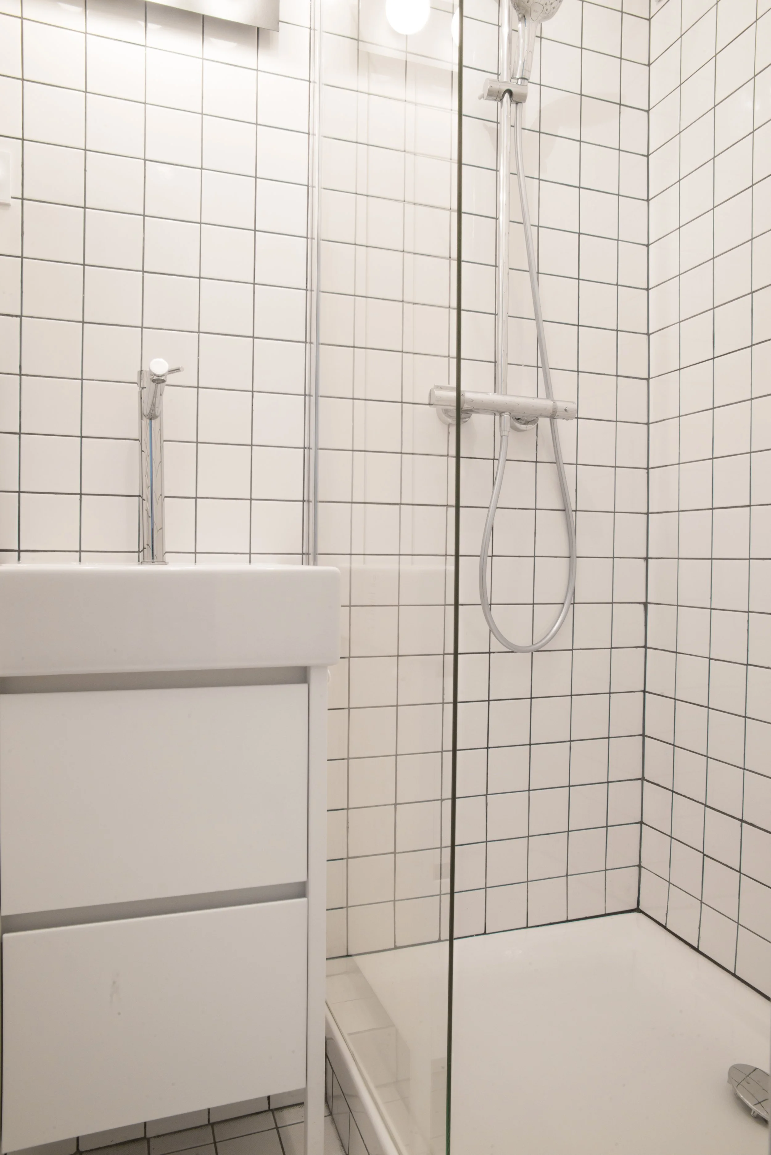 Salle d'eau d'un loft en bordure du Marais