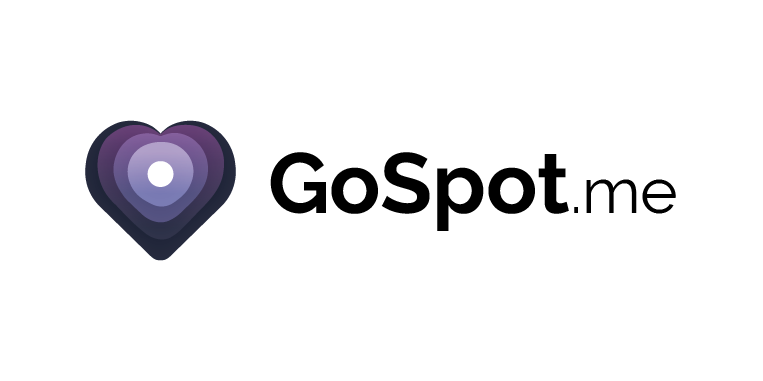 Logo de GoSpot.me avec un cœur stylisé violet et le texte 'GoSpot.me'