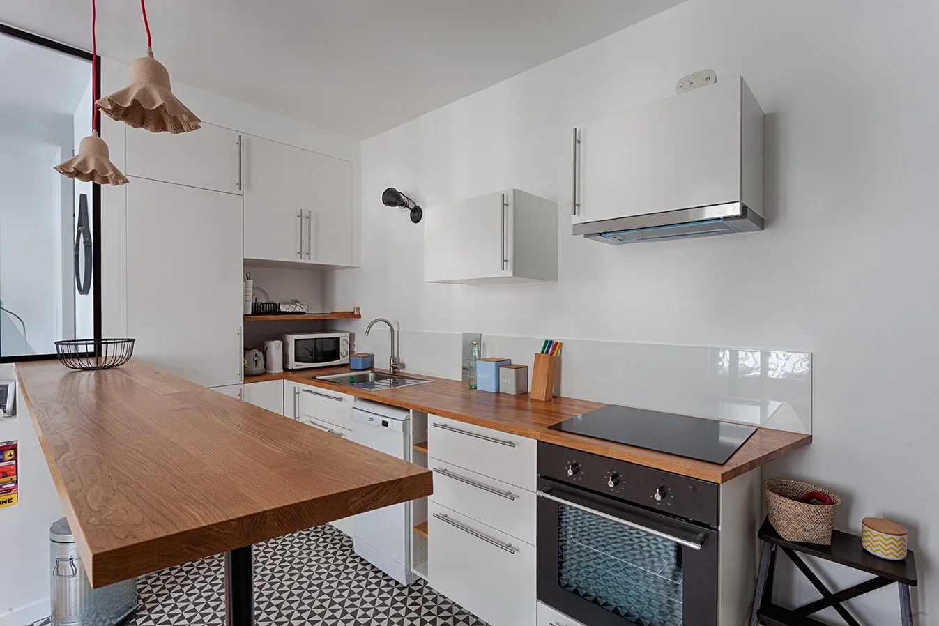 Cuisine d'un appartement situé à proximité du square Maurice Gardette