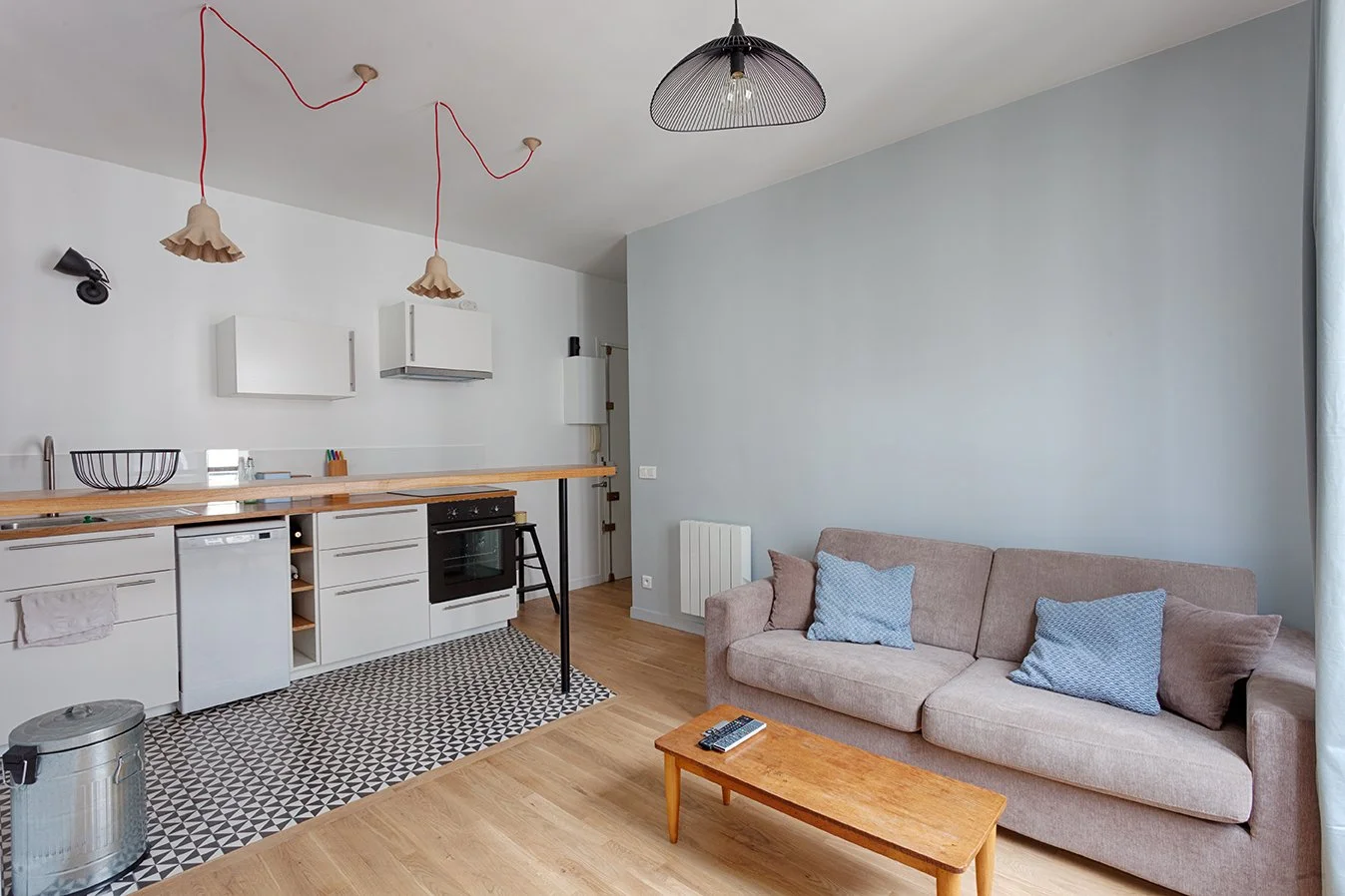 Séjour d'un appartement situé à proximité du square Maurice Gardette 