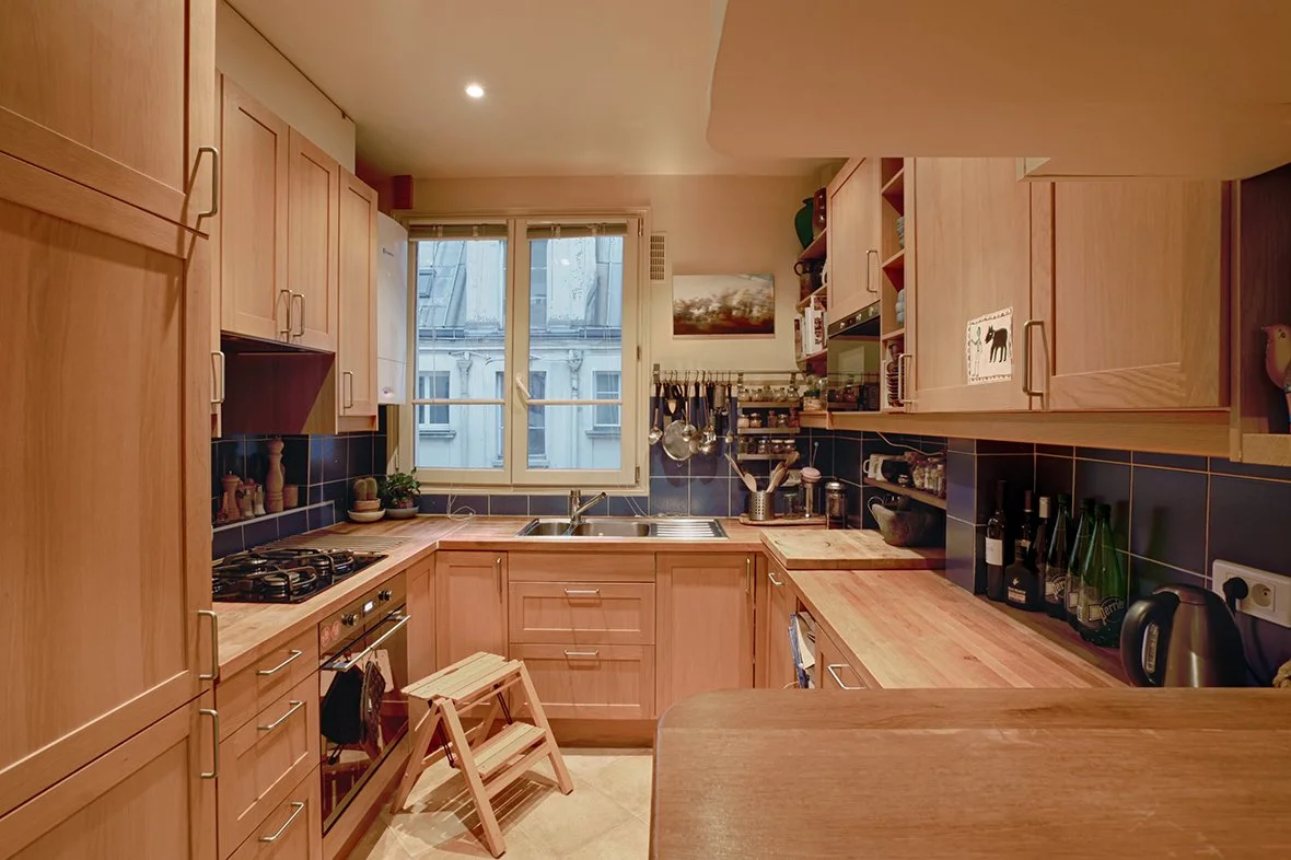Cuisine d'un appartement Haussmannien du 10ème arrondissement  
