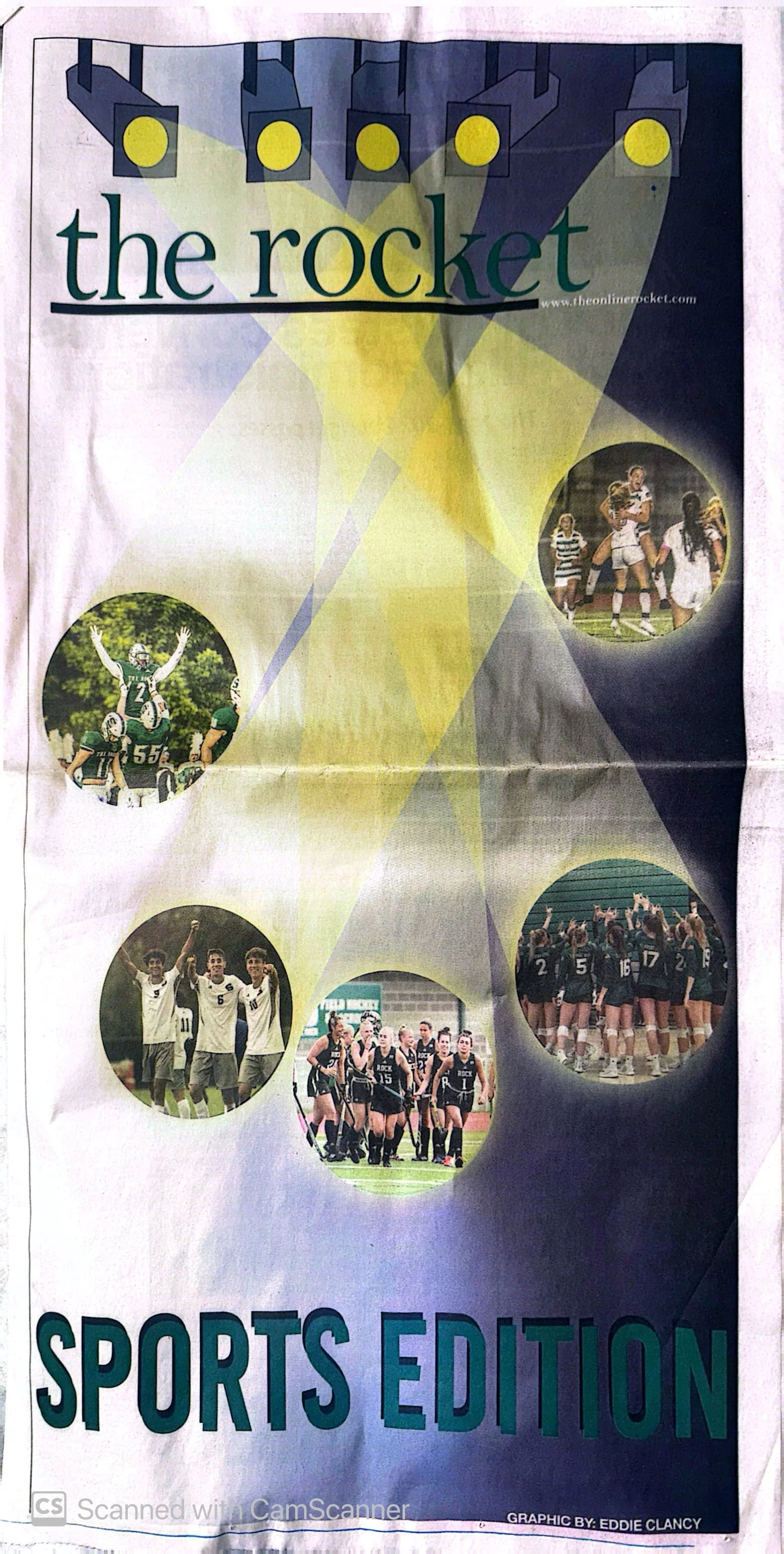 Cover of the Sports Edition of The Rocket Newspaper.