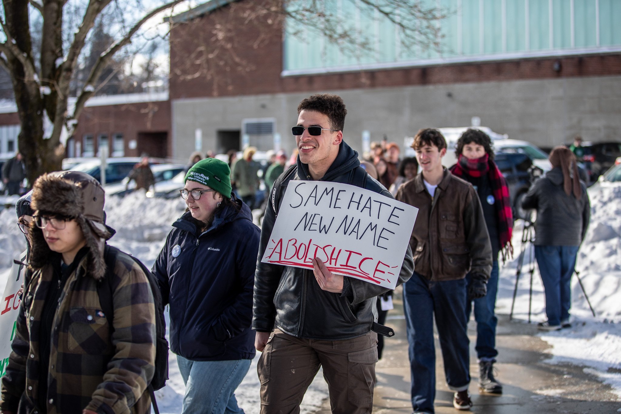 	
SRU Students peacefully protesting ICE.