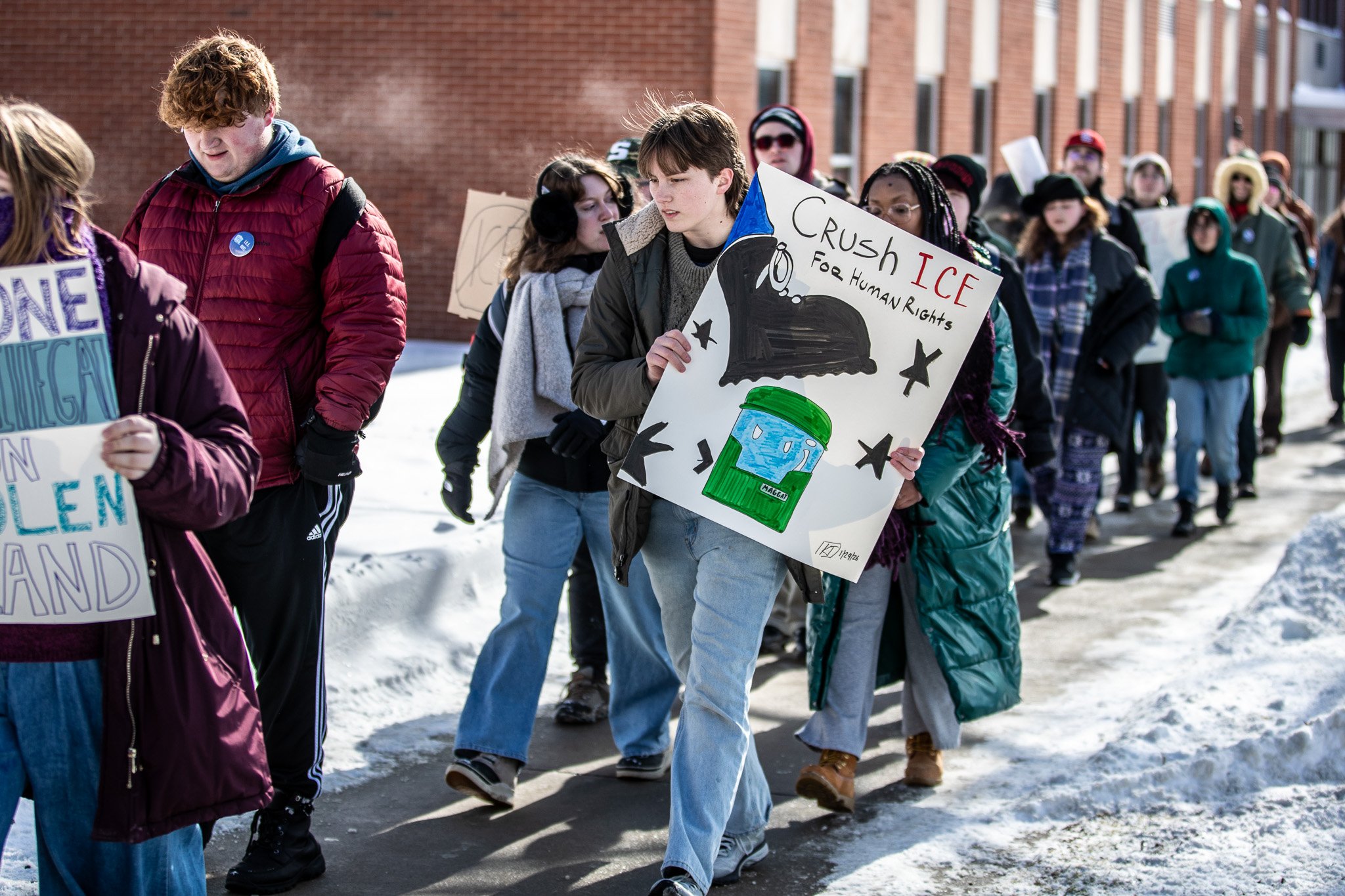 	
SRU Students peacefully protesting ICE.