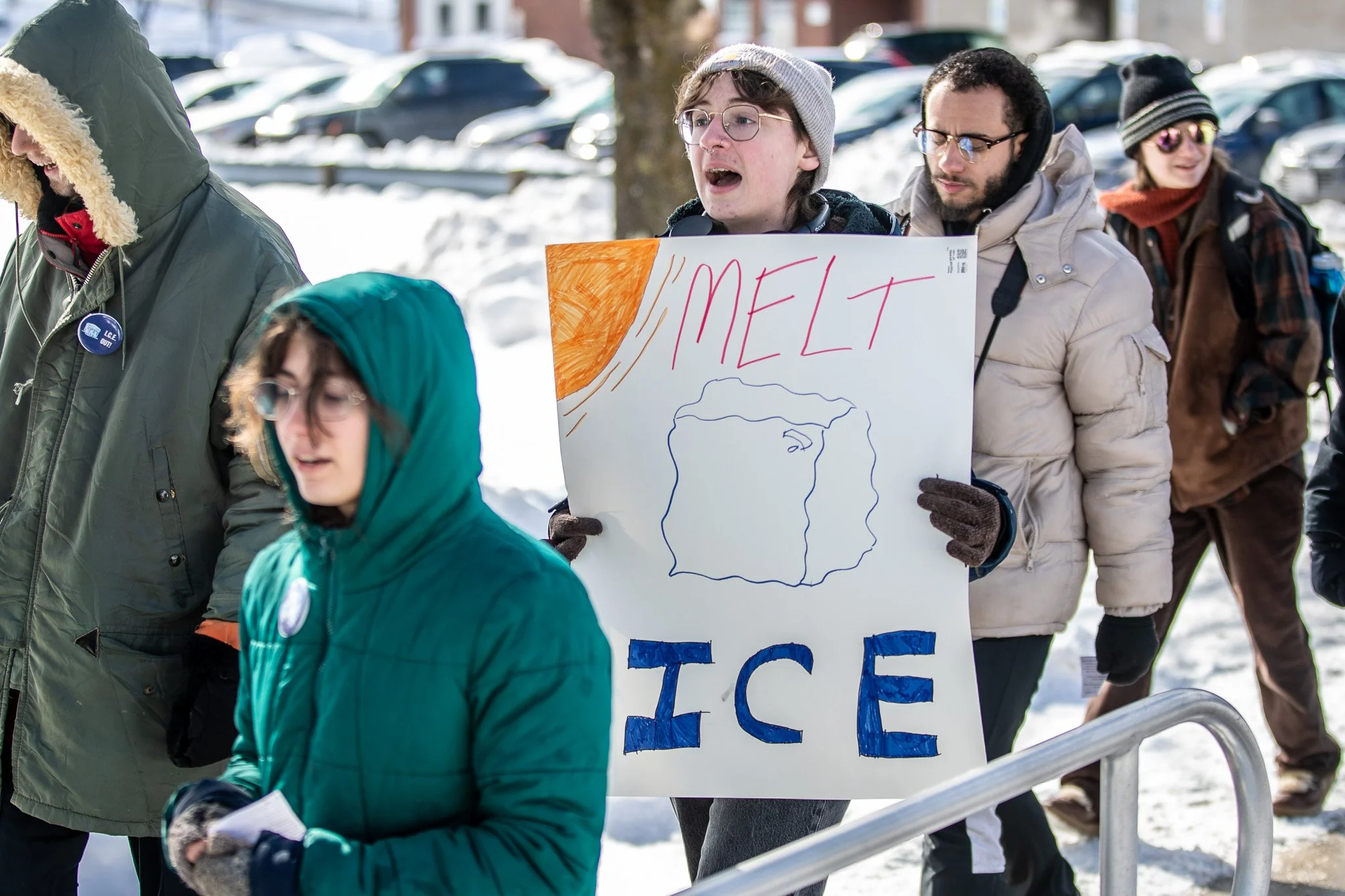 	
SRU Students peacefully protesting ICE.