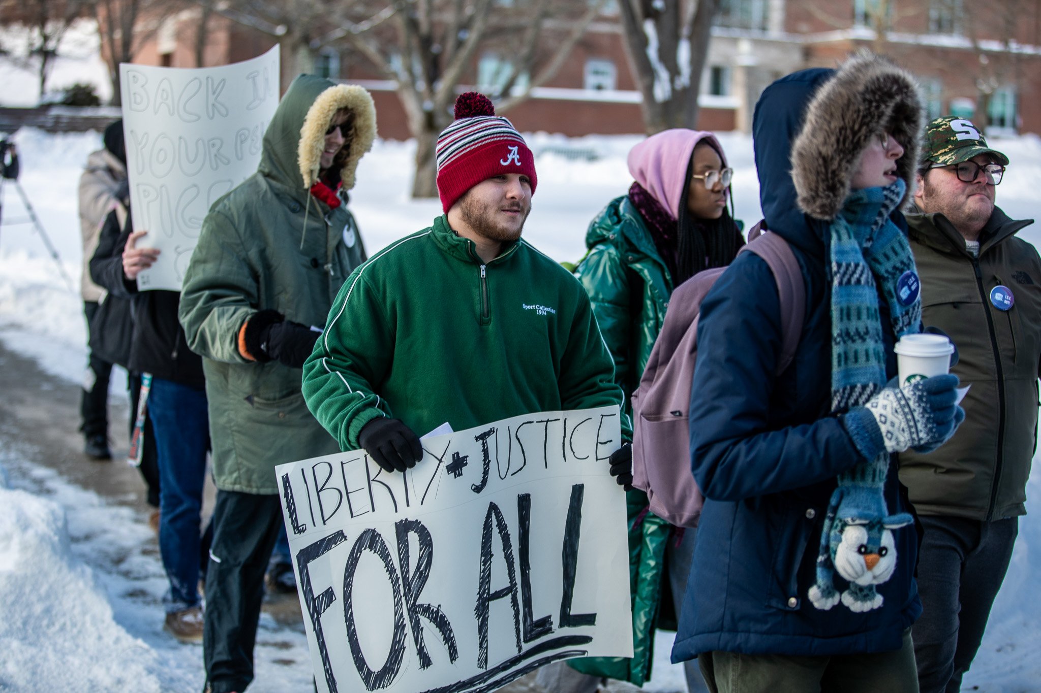 	
SRU Students peacefully protesting ICE.