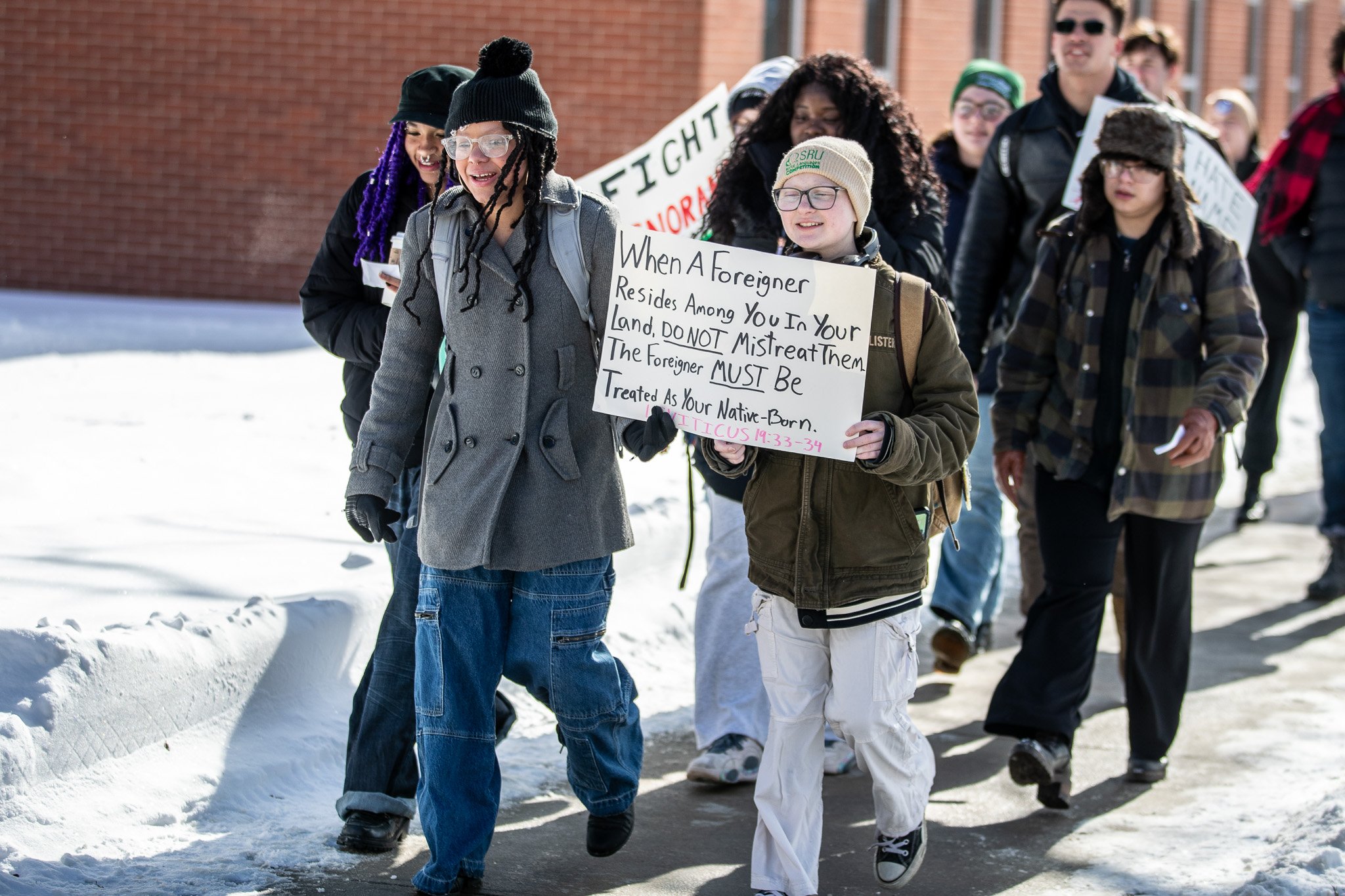 	
SRU Students peacefully protesting ICE.