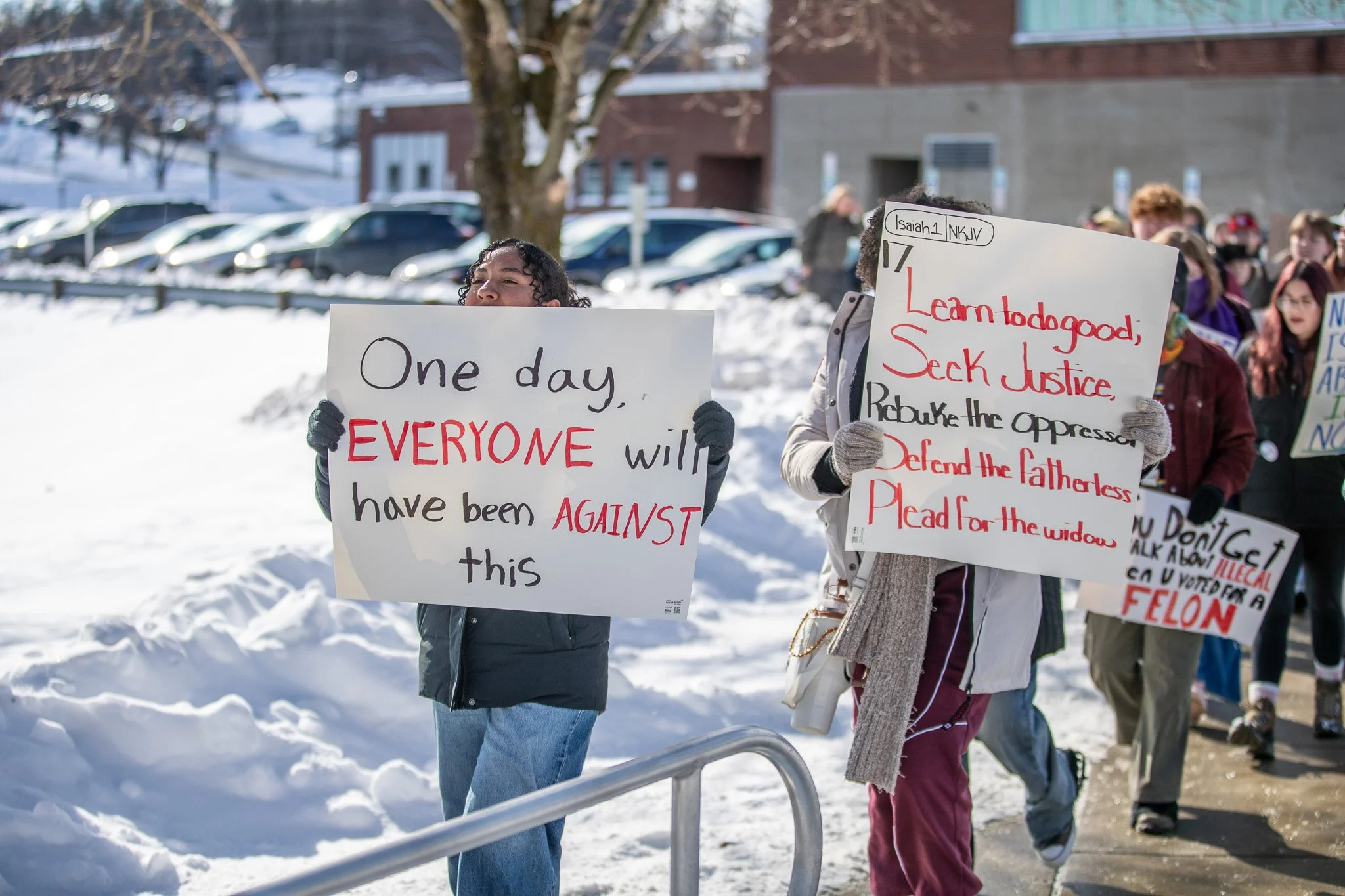 	
SRU Students peacefully protesting ICE.