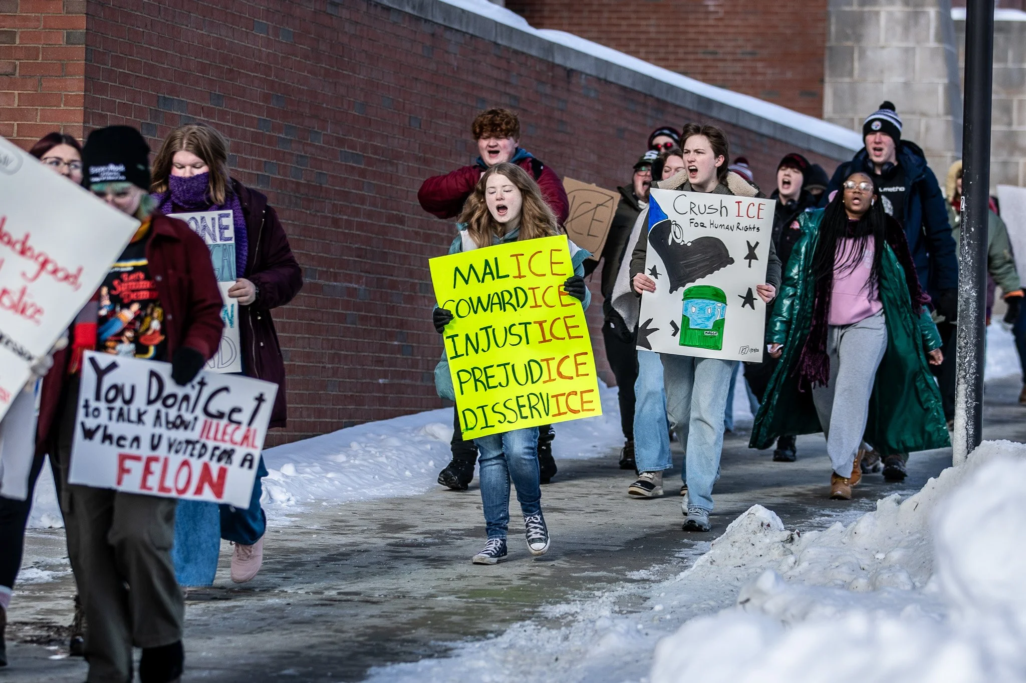 	
SRU Students peacefully protesting ICE.