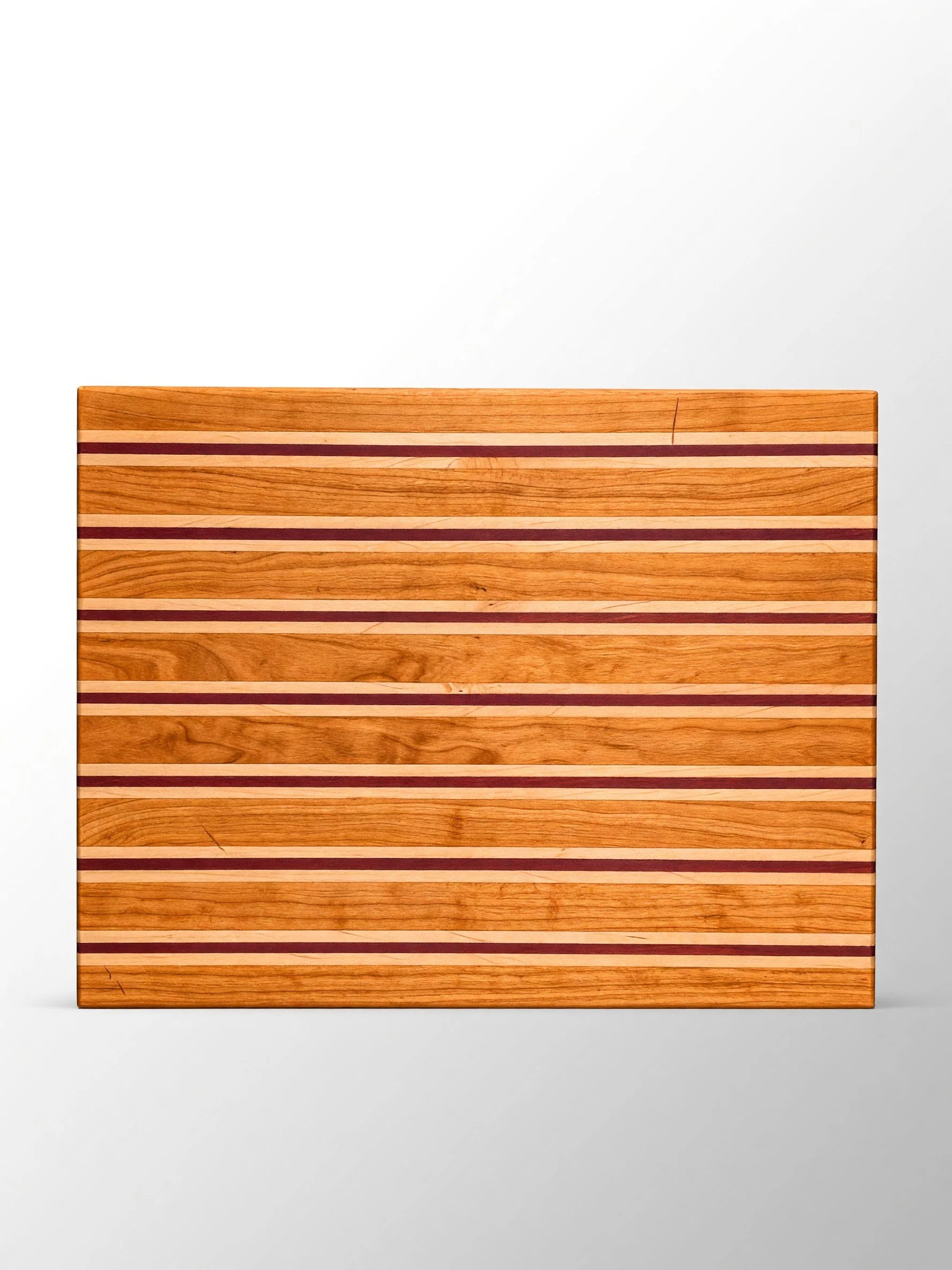 Purple Heart Pinstriped Hardwood Cutting Board