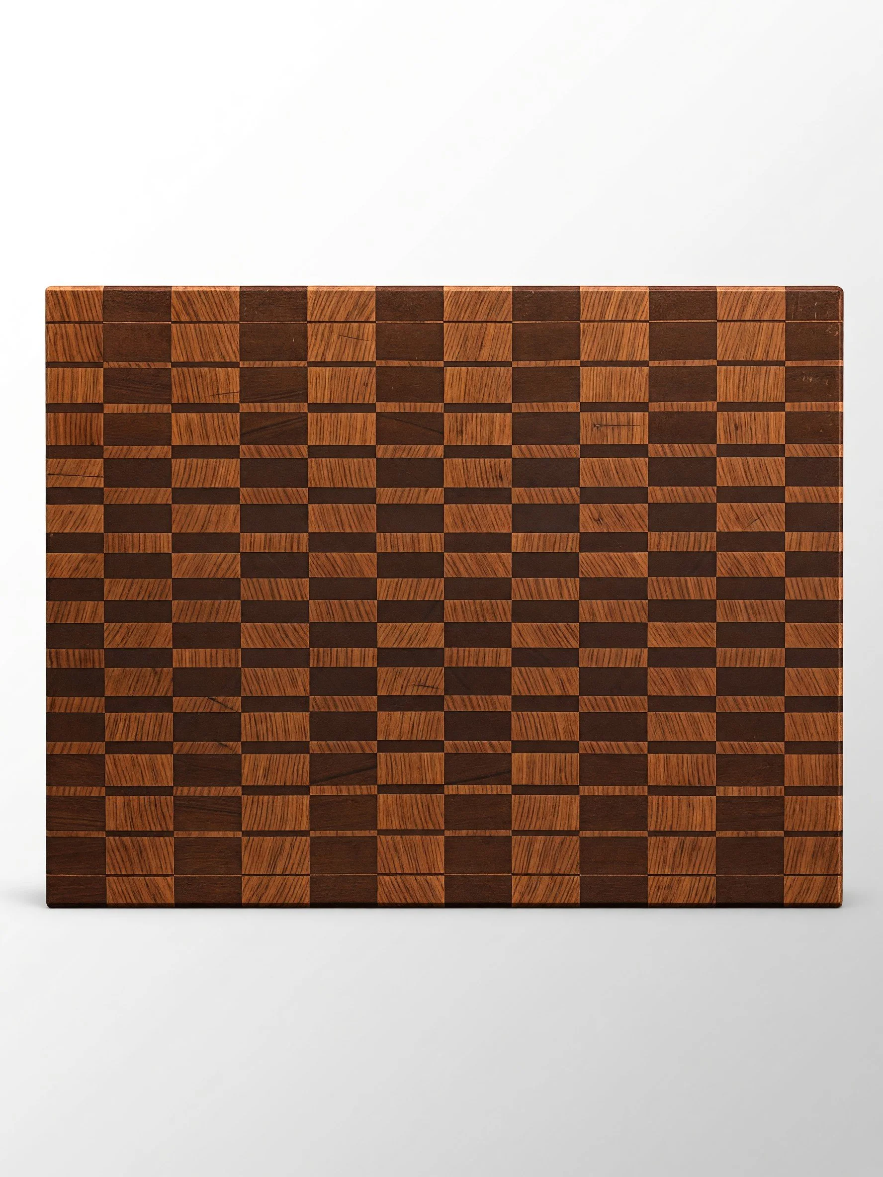 Gradient Checkered Butcher Block Cutting Board