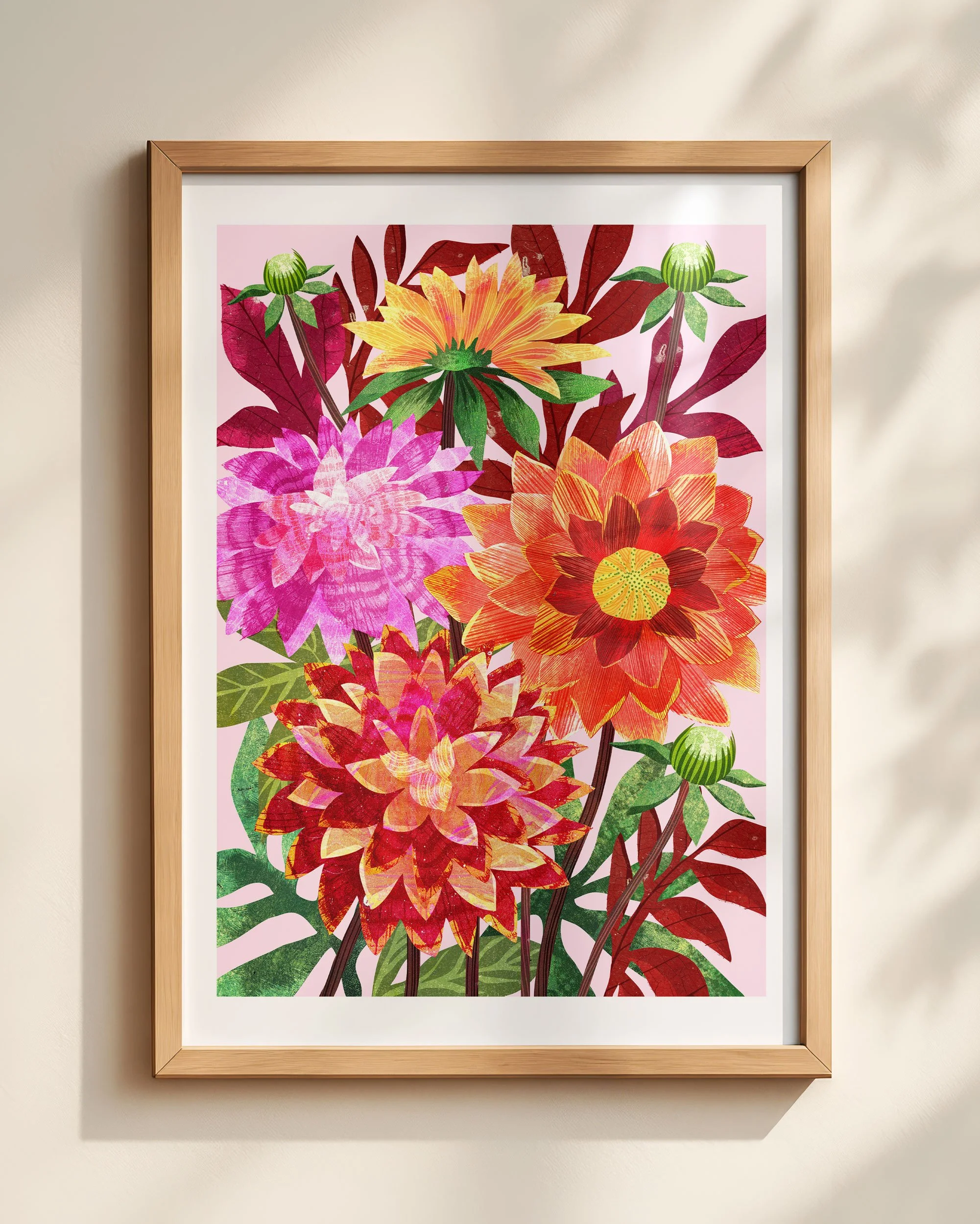 Dahlias Art Print