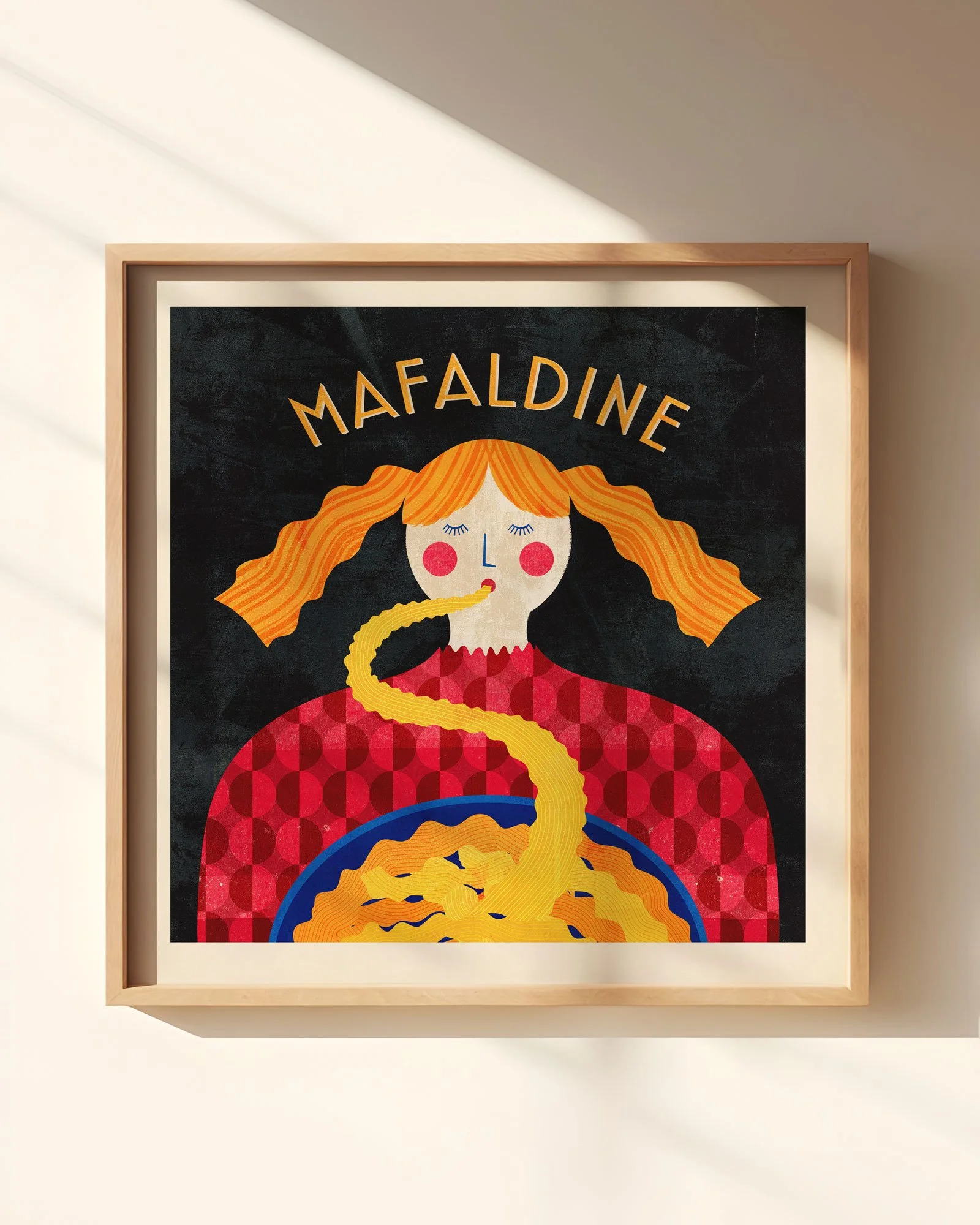Mafaldine Pasta Girl Art Print